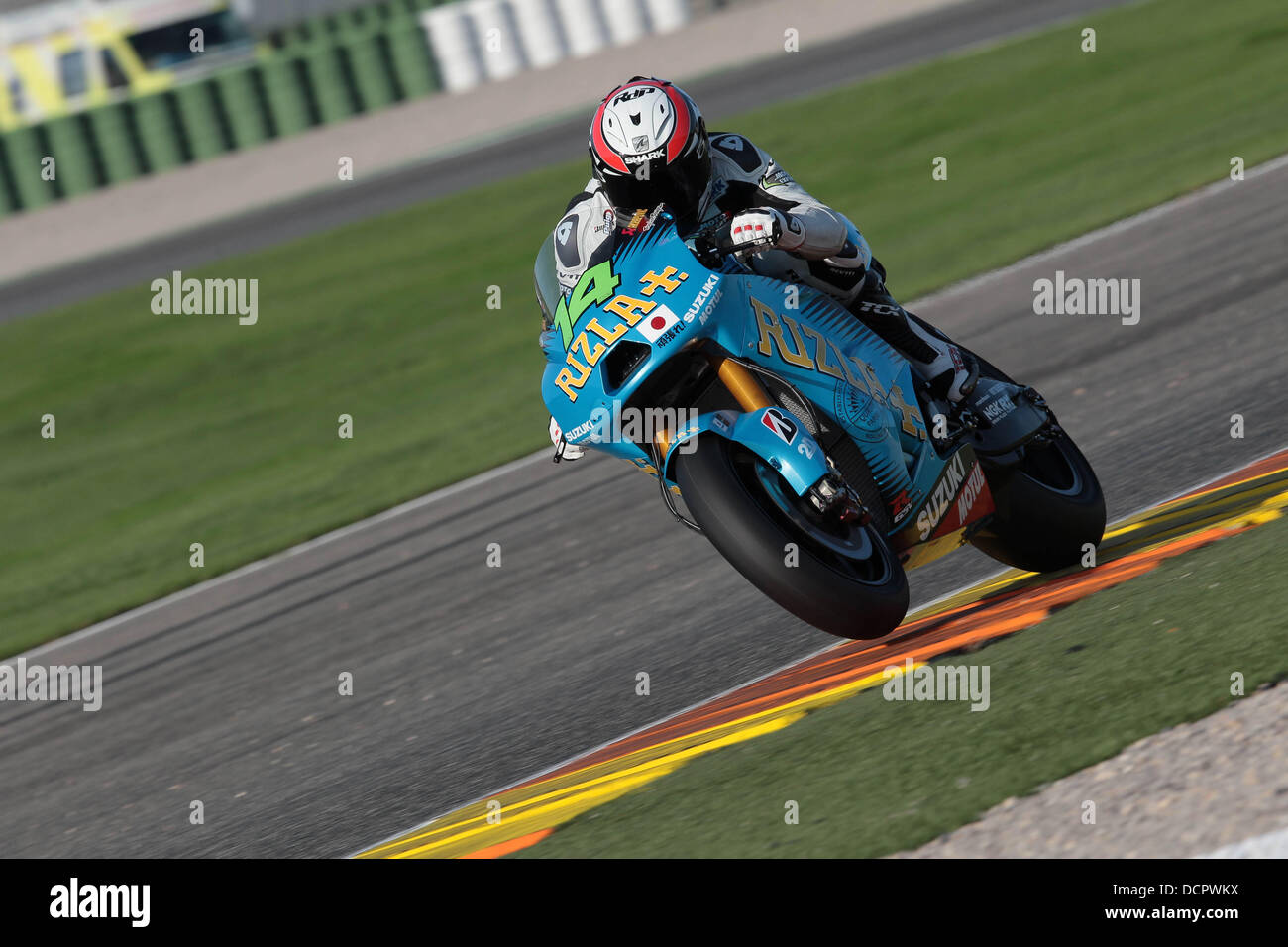 Randy de Pubiet Frankreich Moto GP 2011 - Valencia-Circuit - Tests Valencia, Spanien - 08.11.11 Stockfoto