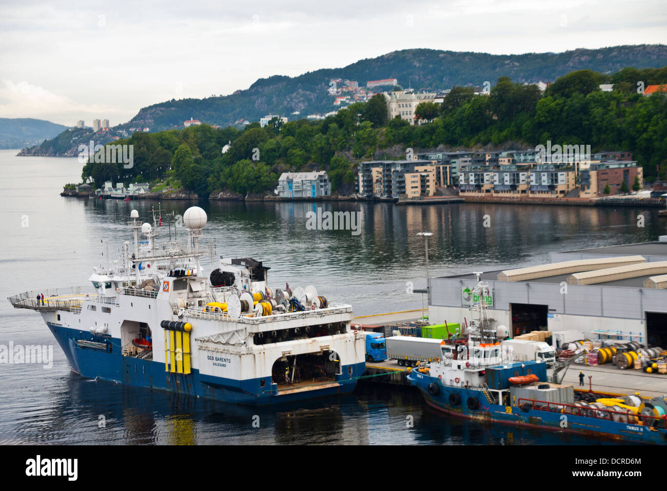Hafen von Bergen (Bryggen), Norwegen, Scandinavia. Nord-Europa. Stockfoto