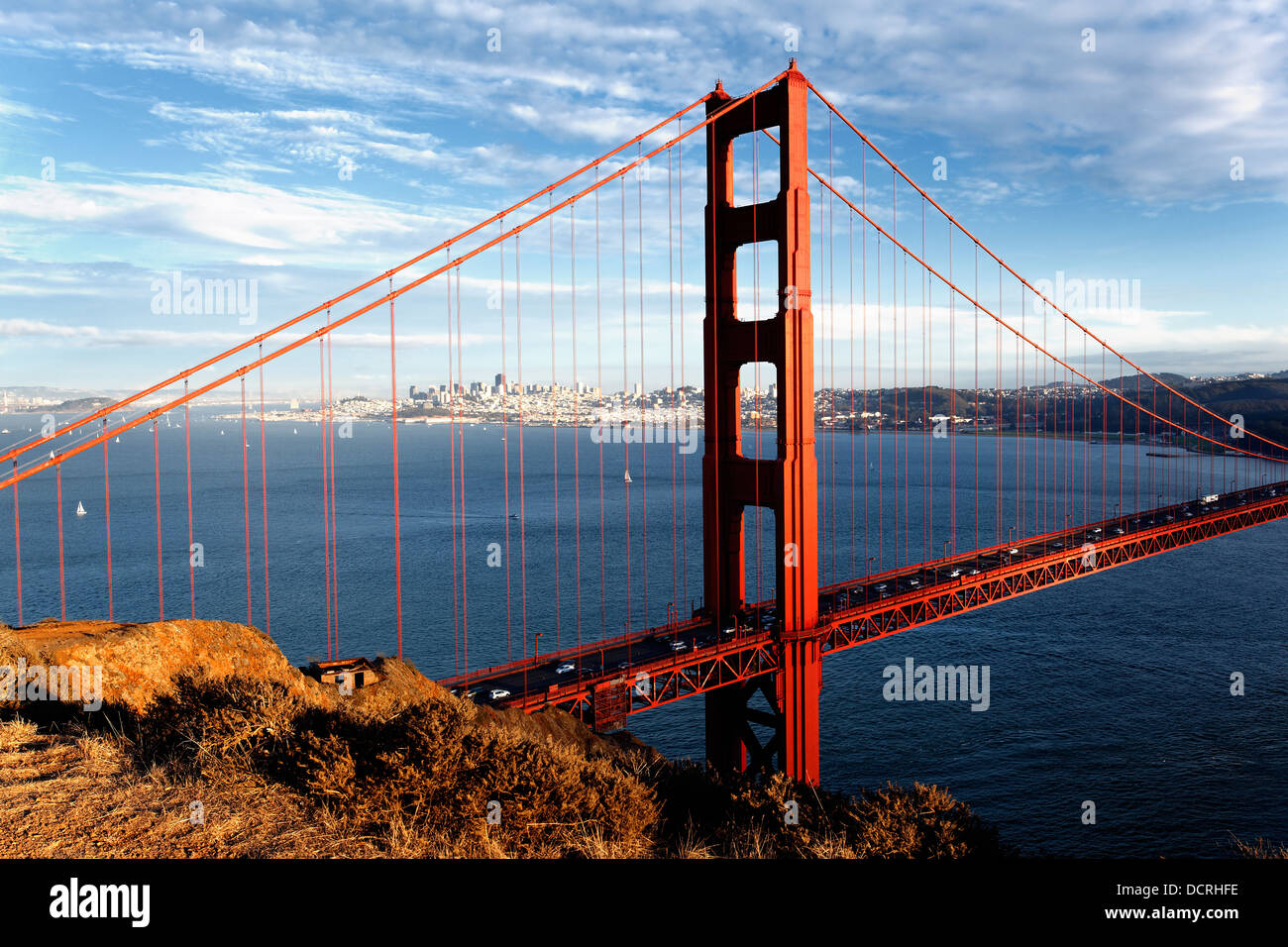 Blick auf die Golden Gate Bridge Stockfoto