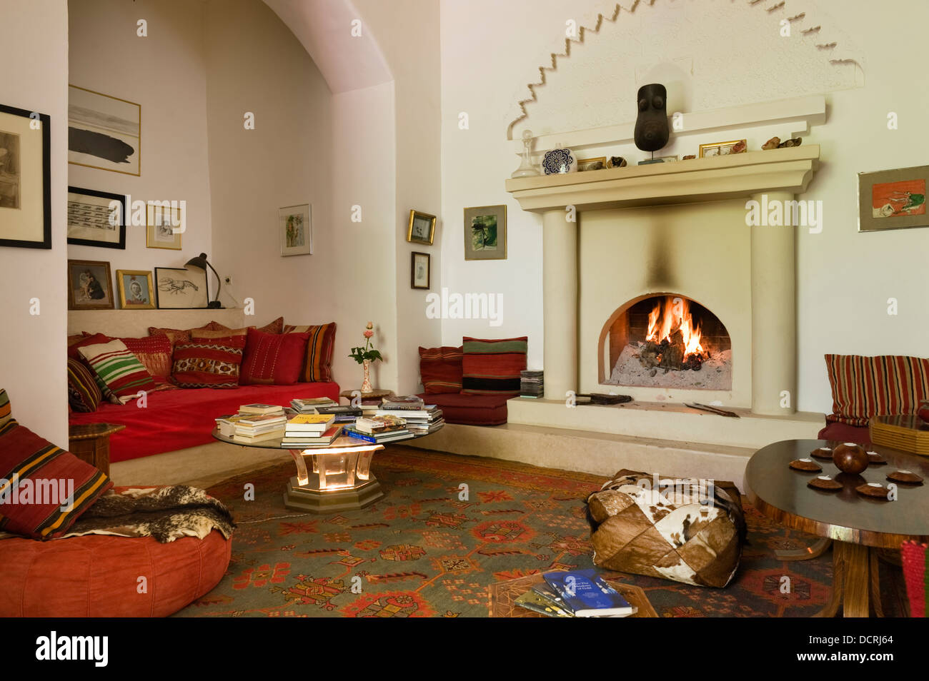 Marokkanischen Stil Wohnbereich Stockfoto