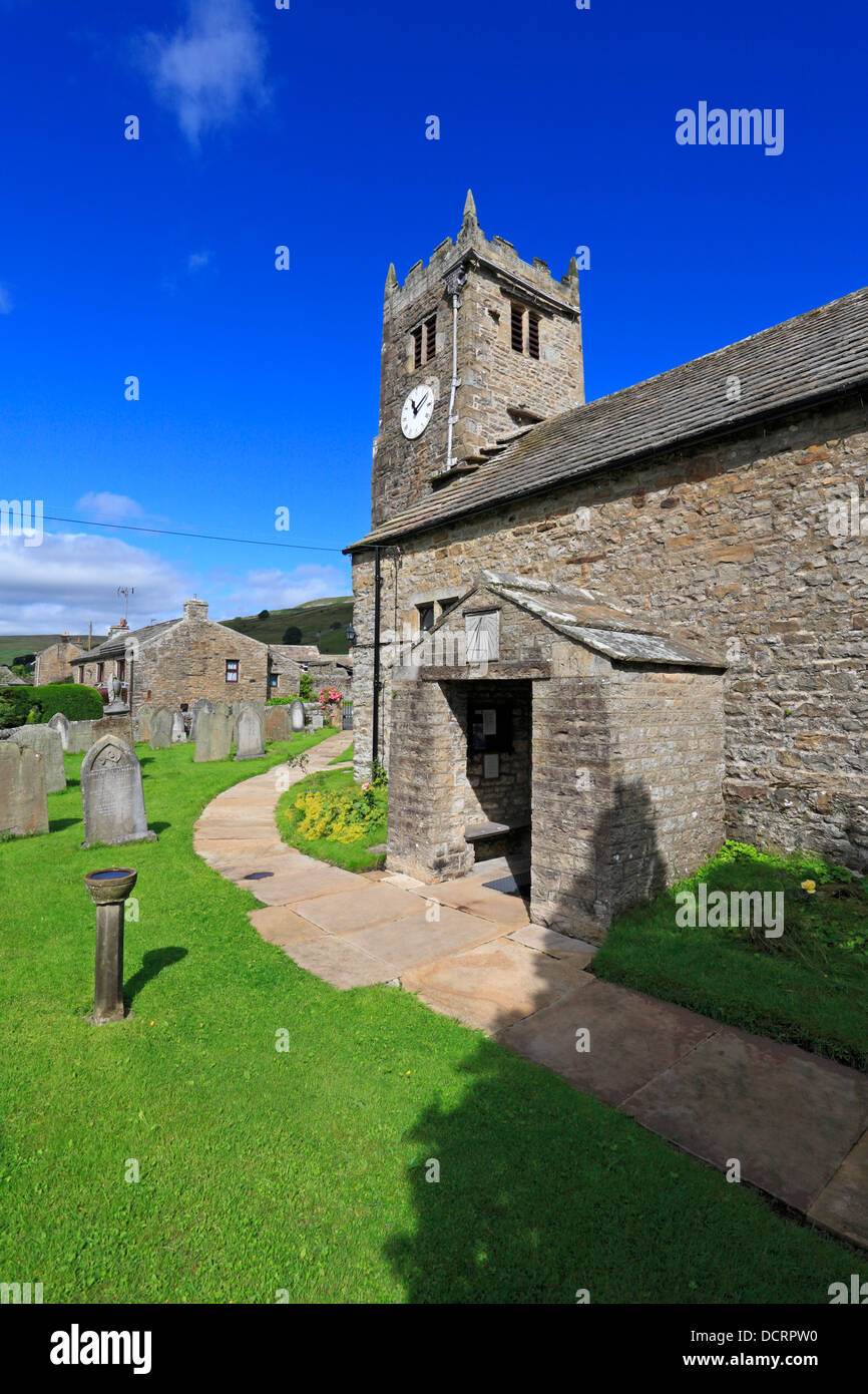 Marienkirche in Muker, Swaledale, North Yorkshire, Yorkshire Dales National Park, England, Vereinigtes Königreich. Stockfoto