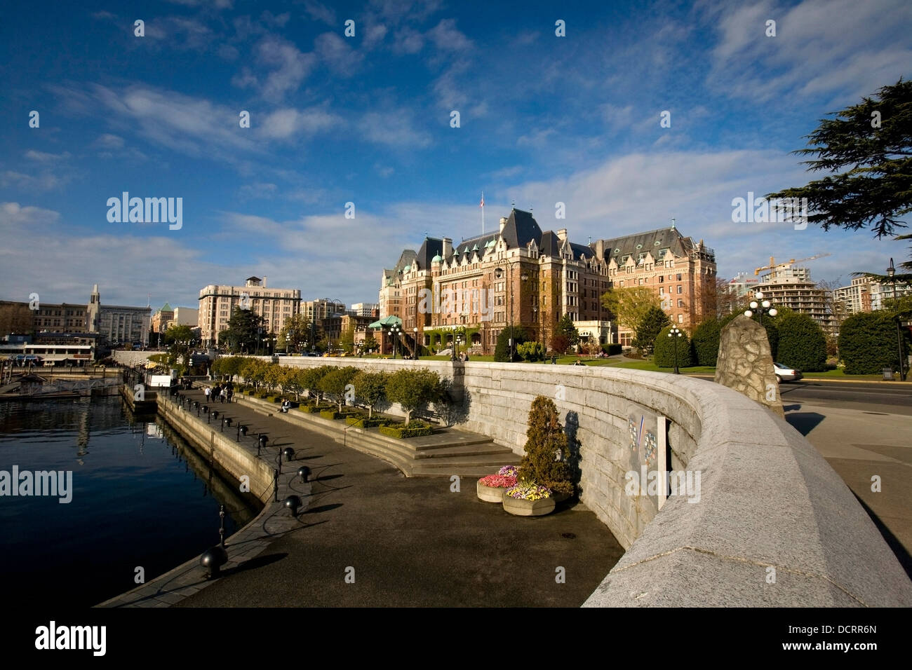 Das Empress Hotel von der Waterfront Stockfoto