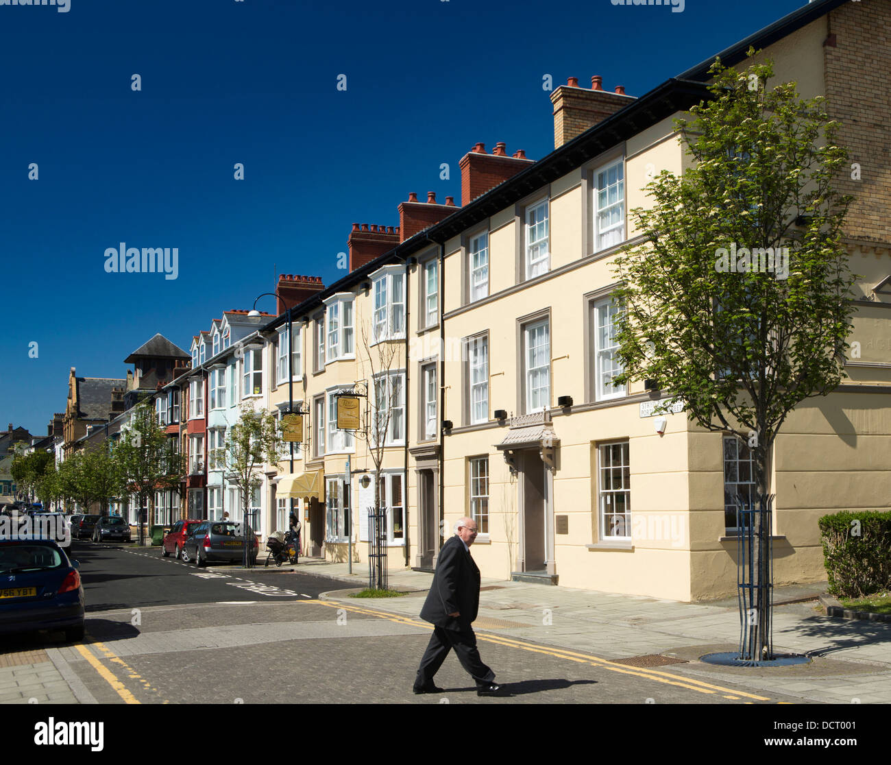 England, Wales, Aberystwyth, Ceredigion Portland Street Stockfoto