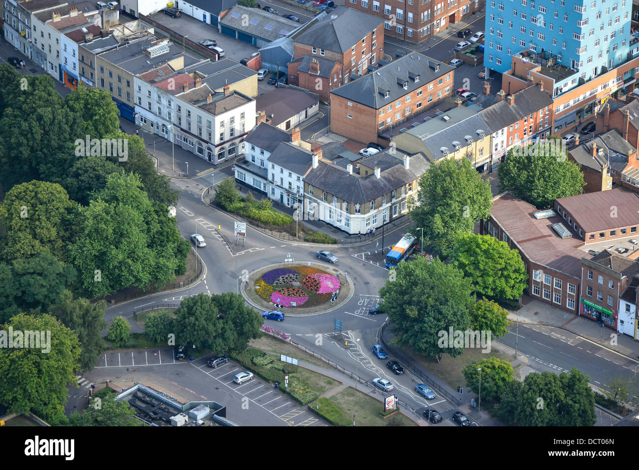 Luftaufnahme von Aldershot Town Stockfoto