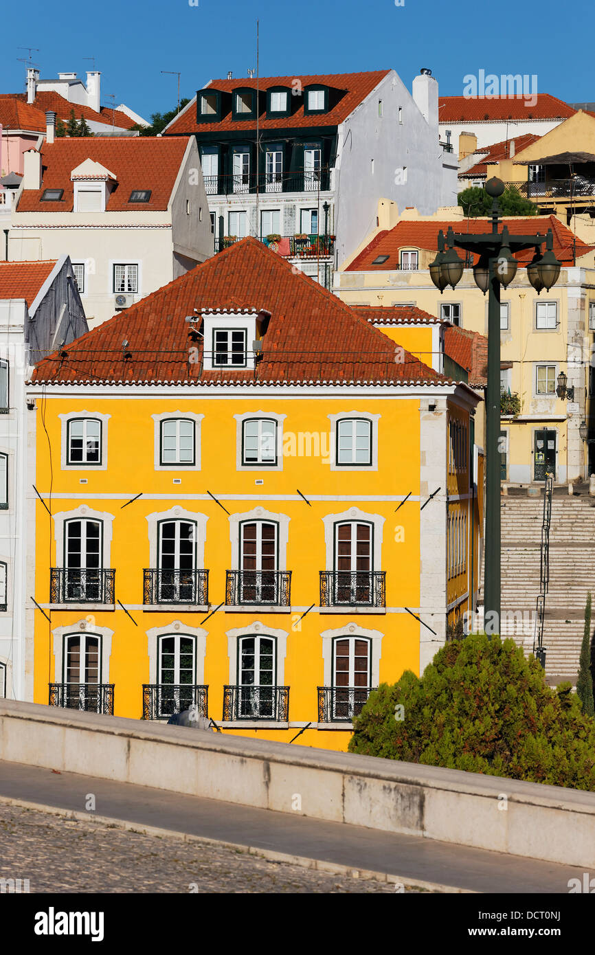 farbige Häuser Stockfoto