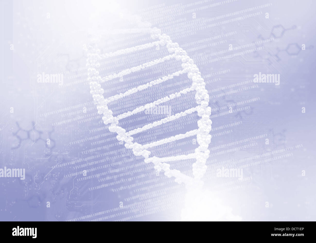 DNA-Helix vor dem farbigen Hintergrund Stockfoto DNA-Helix vor dem farbigen Hintergrund Stockfoto