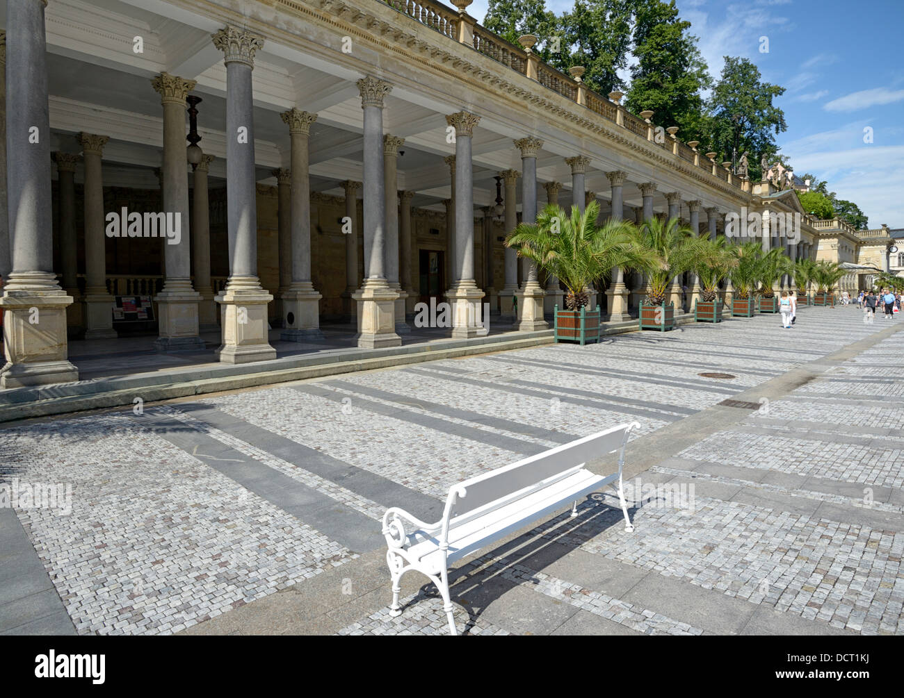 Mühlenkolonnade, Karlovy Vary, Karlsbad, Tschechische Republik, Europa Stockfoto