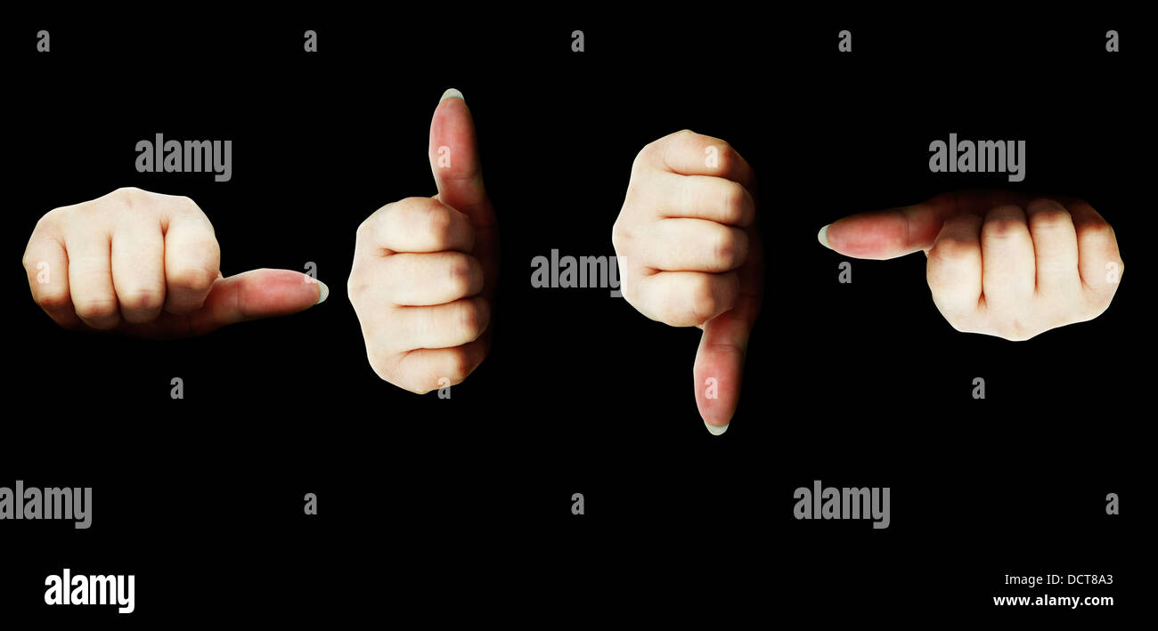 Handzeichen Stockfoto