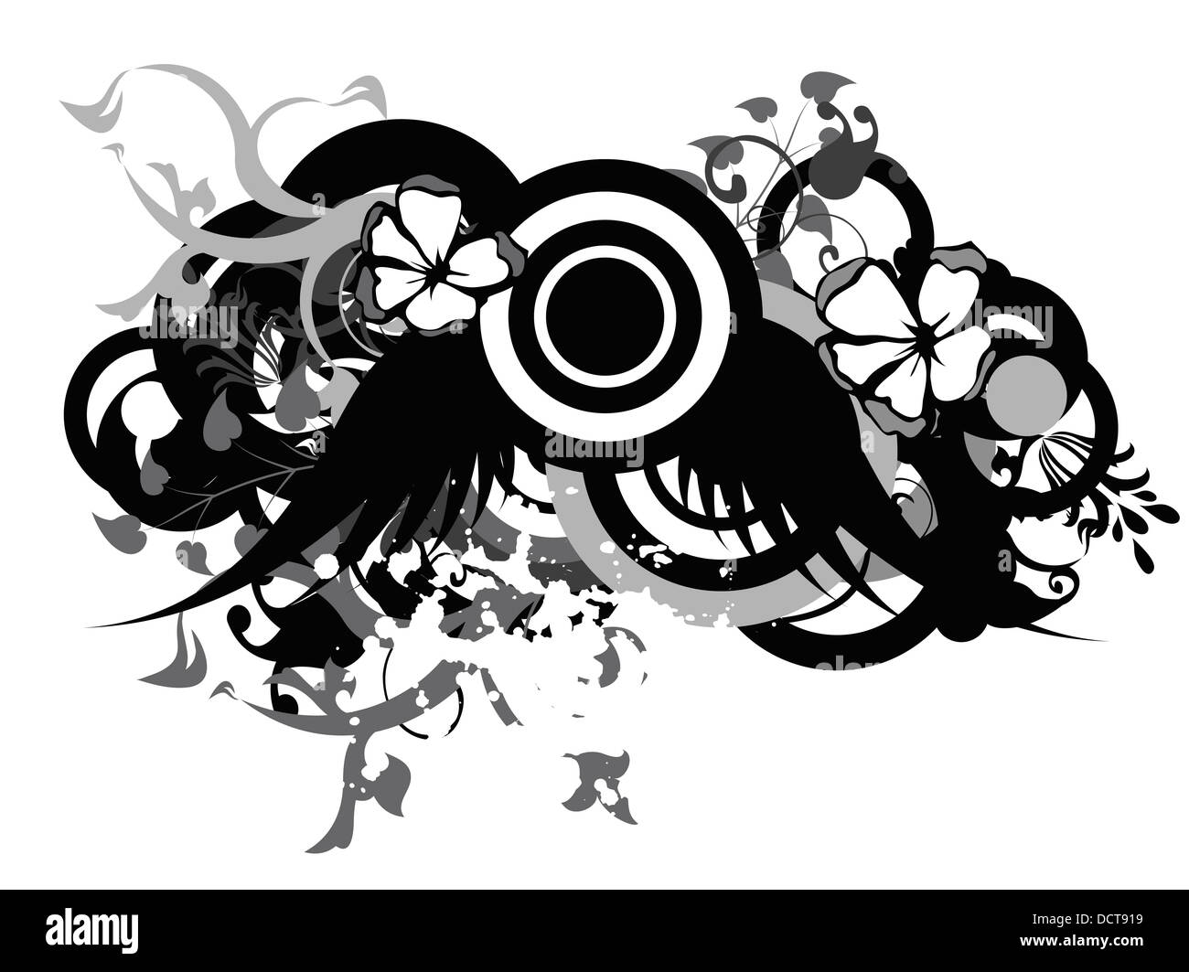 Grunge-Flügel Stockfoto