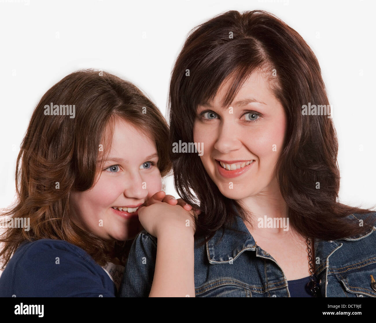 Porträt einer Mutter und Tochter; Edmonton, Alberta, Kanada Stockfoto