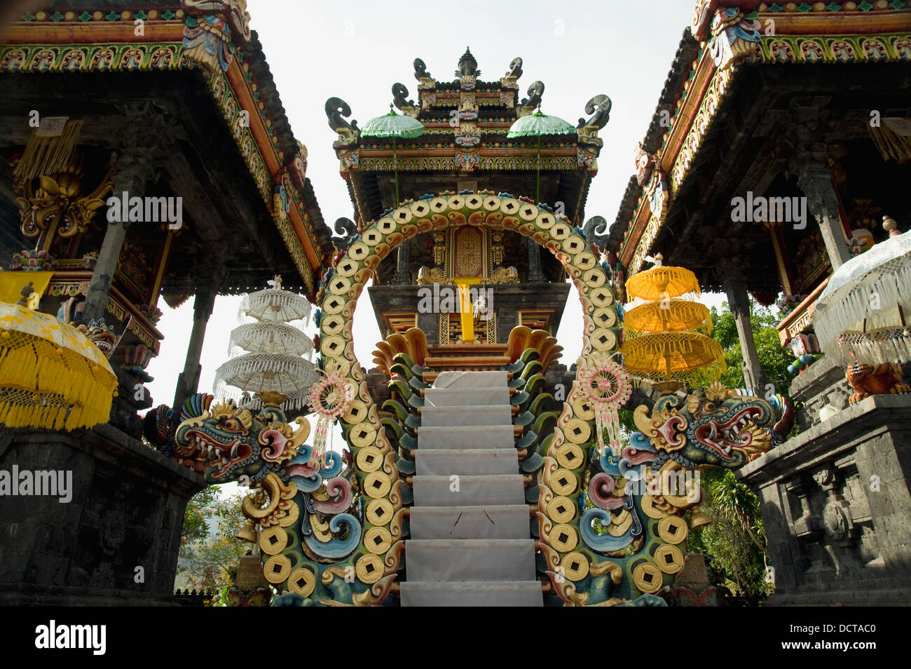 Tempeleingang, Pura Melanting Pulaki Singaraja, Bali, Indonesien Stockfoto