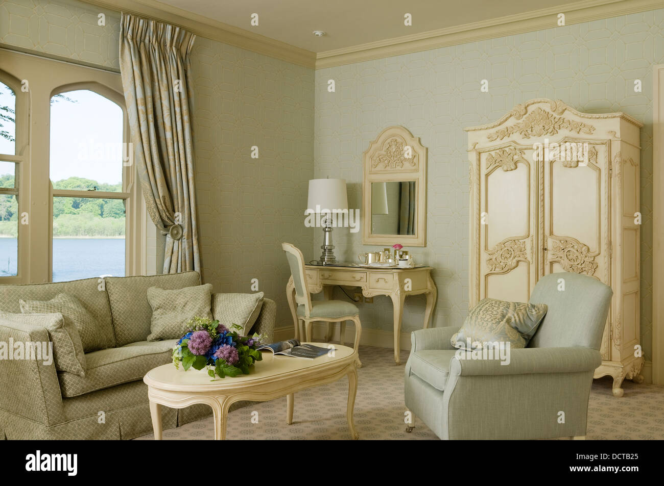 Irischen Schloss renoviert in Luxushotel mit Interior Design von Carole Roberts Stockfoto