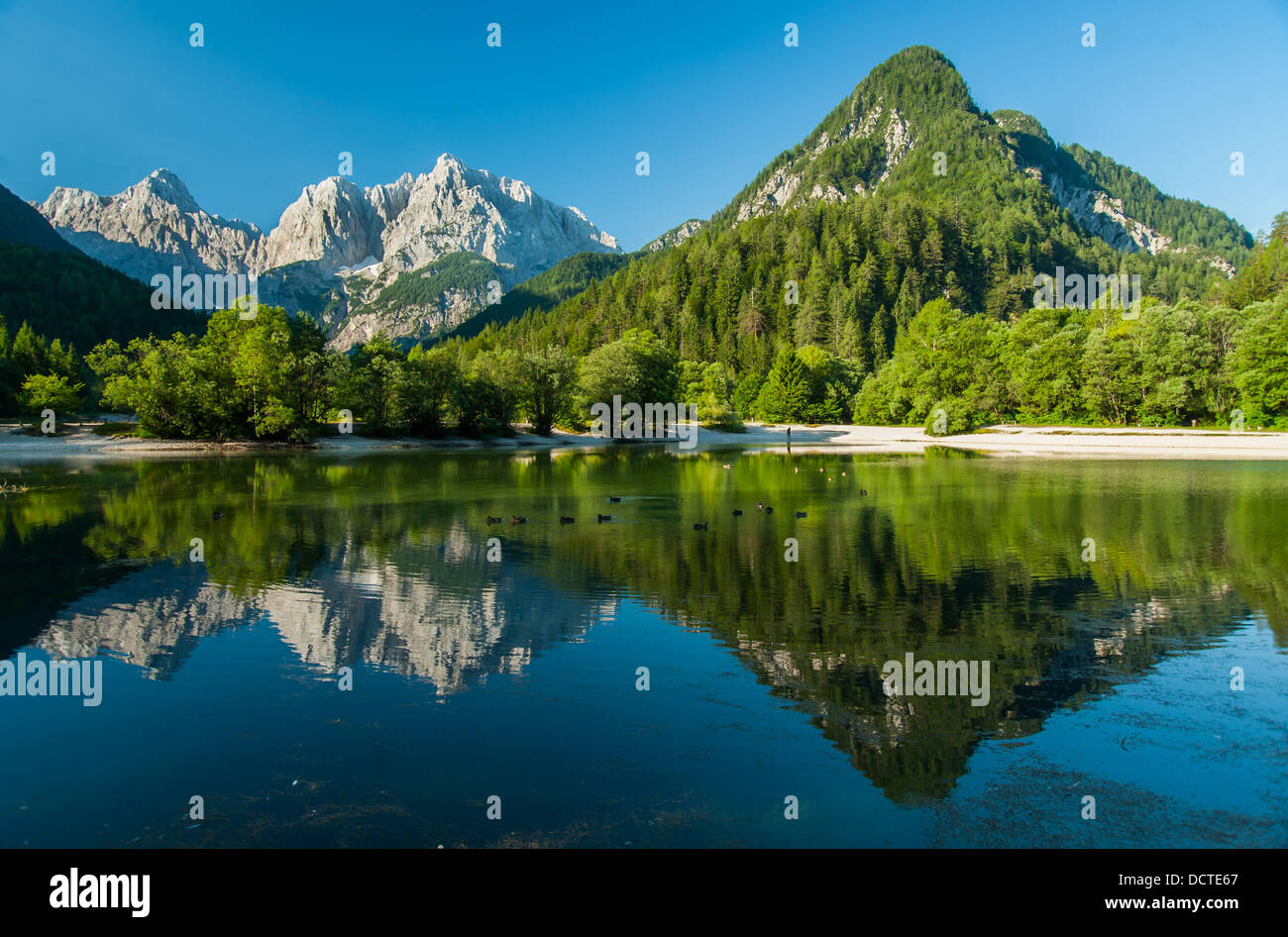 Jasna-See, Kranjska Gora, Slowenien Stockfoto