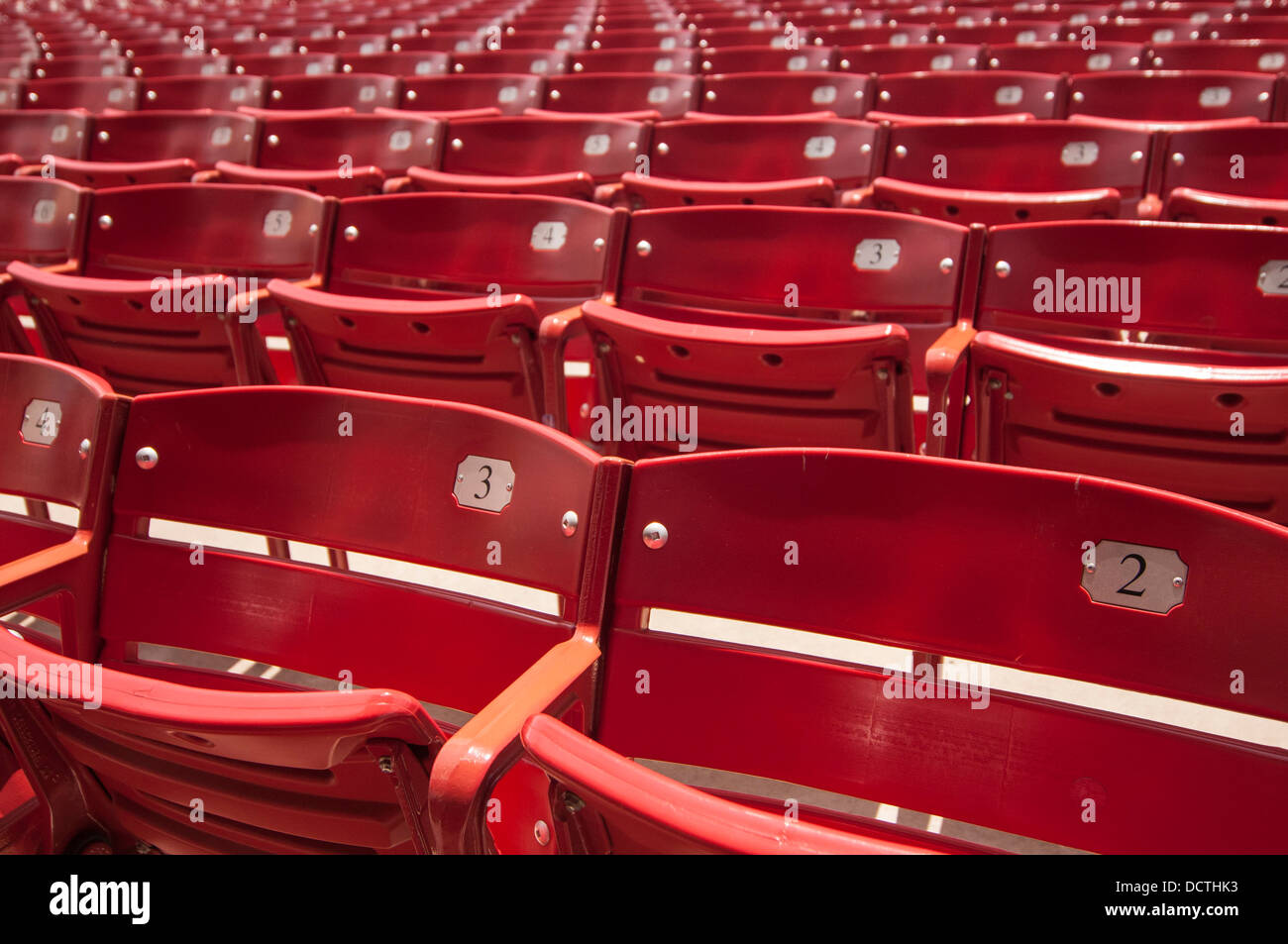 Sitzgelegenheiten im Jay Pritzker Pavilion, Millennium Park, Chicago, Illinois, USA Stockfoto