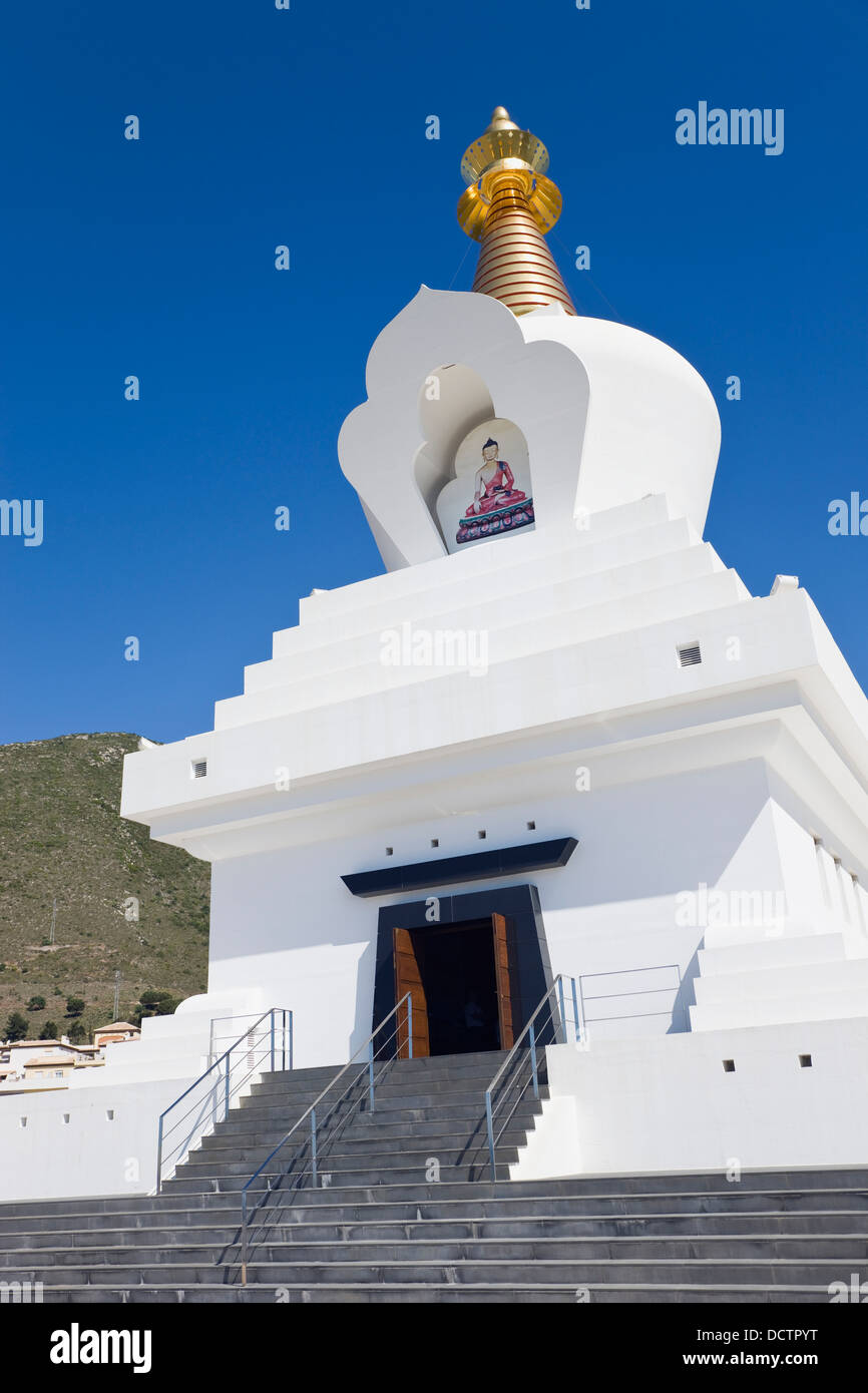 Buddhistische Monument der Erleuchtung Stupa, Benalmadena, Costa Del Sol, Spanien Stockfoto