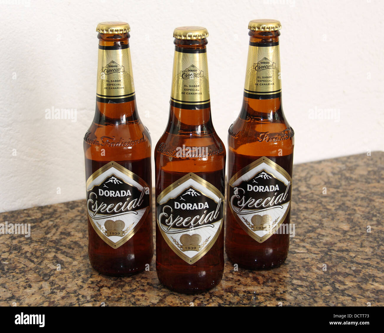 Dorada Especial, Bier, gebraut in Teneriffa, Kanarische Inseln  Stockfotografie - Alamy