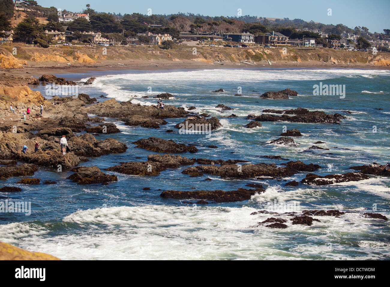 Moonstone Beach, Cambria, Kalifornien, Vereinigte Staaten von Amerika Stockfoto