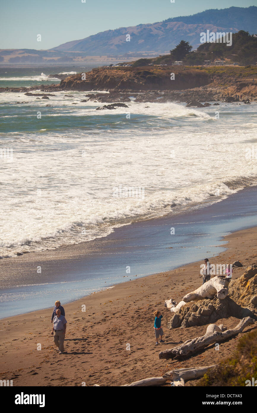 Moonstone Beach, Cambria, Kalifornien, Vereinigte Staaten von Amerika Stockfoto