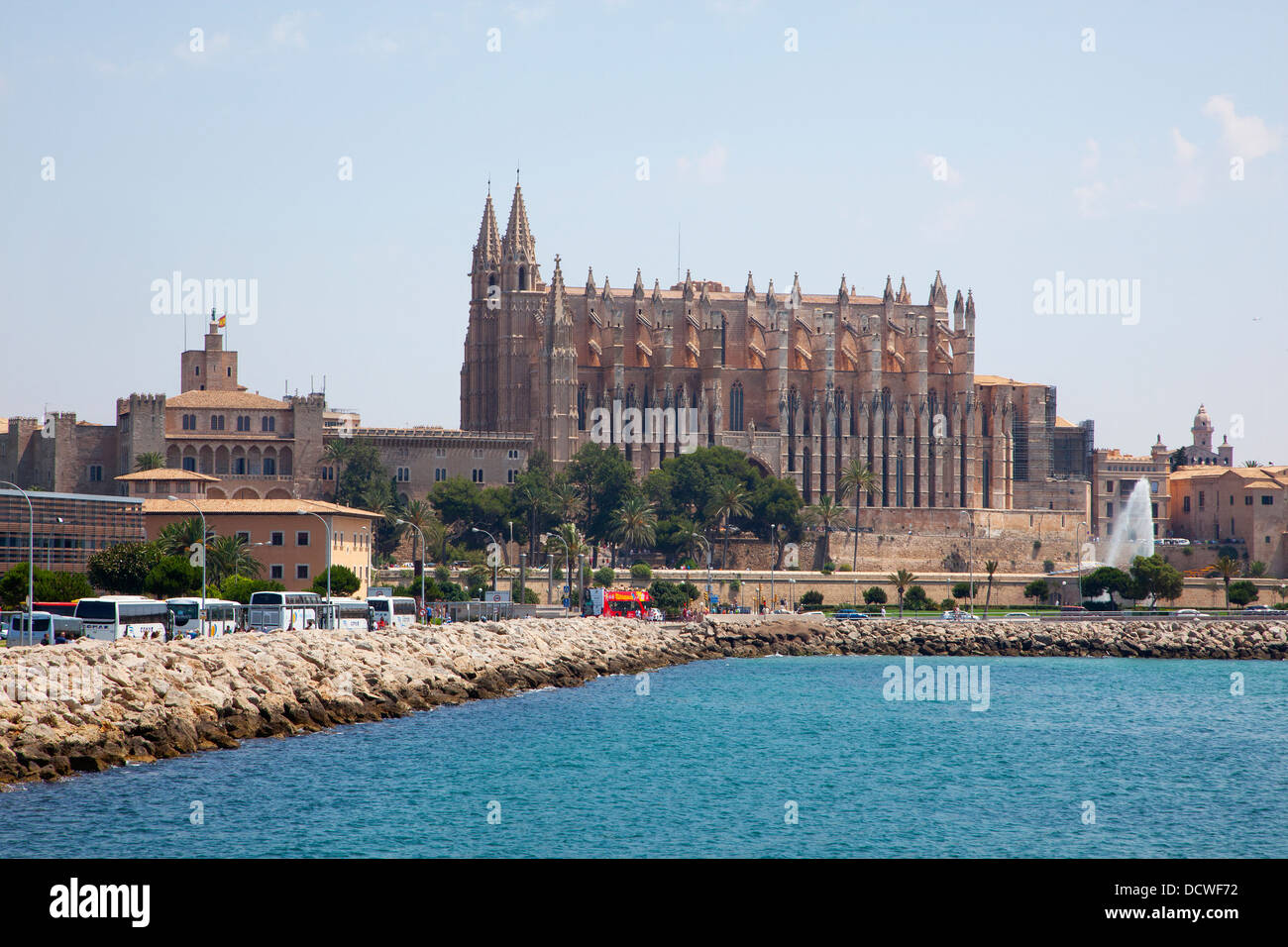 Die Kathedrale von Santa Maria von Palma, genannt La Seu befindet sich eine gotische römisch-katholische Kathedrale in der Stadt Palma, Ma Stockfoto