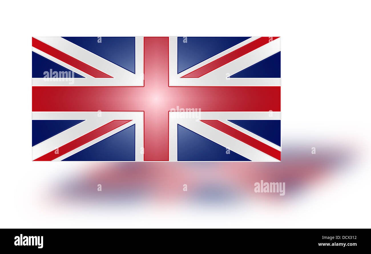 Flagge des Vereinigten Königreichs (ich stilisiert). Stockfoto