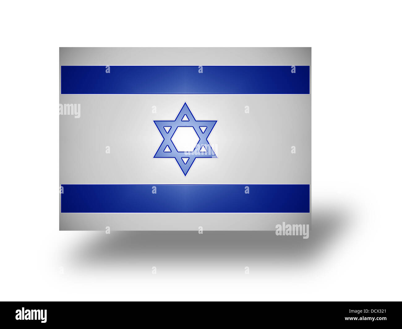 Flagge von Israel (ich stilisiert). Stockfoto