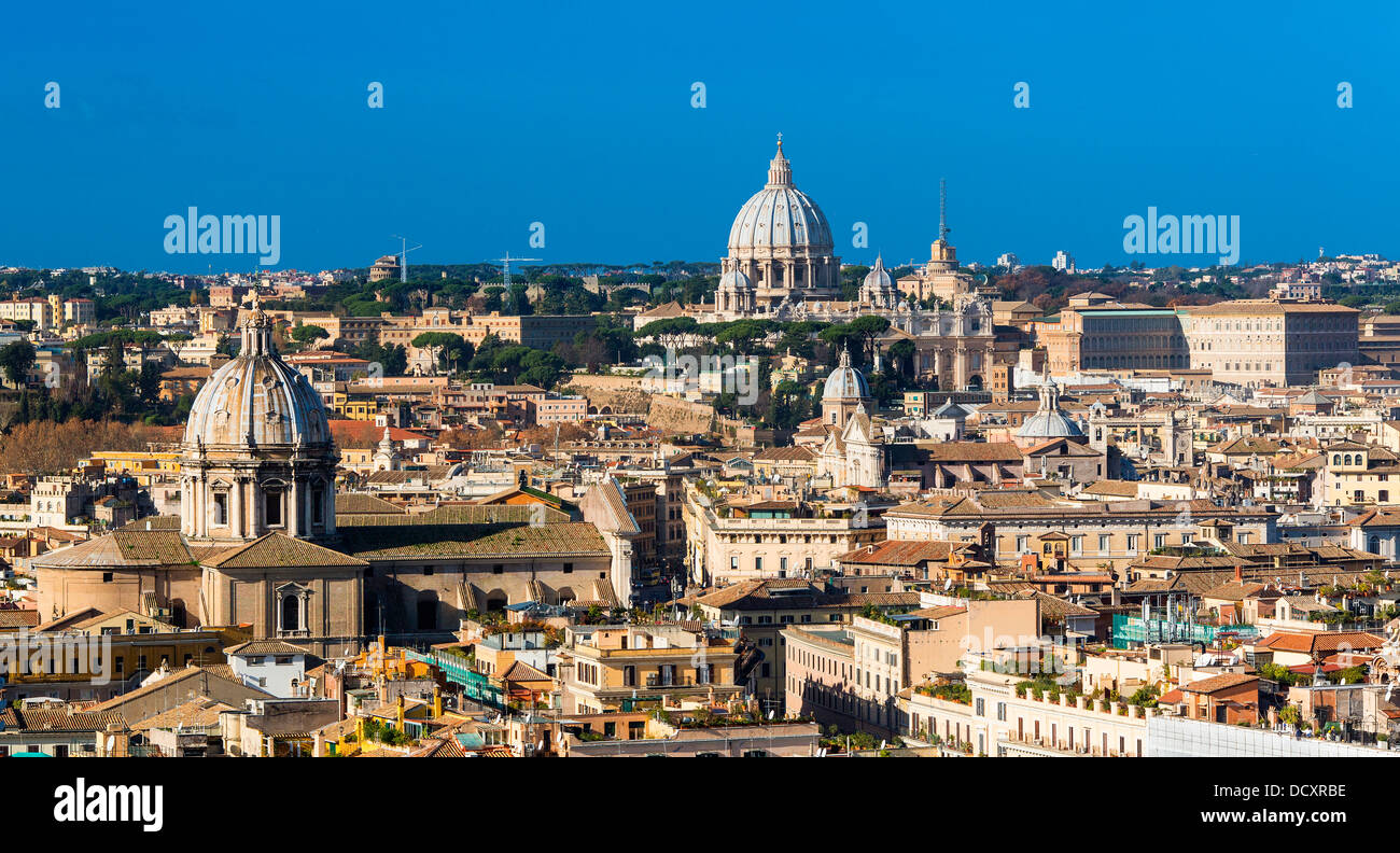 Erhöhten Blick auf Rom und Vatikanstadt Stockfoto