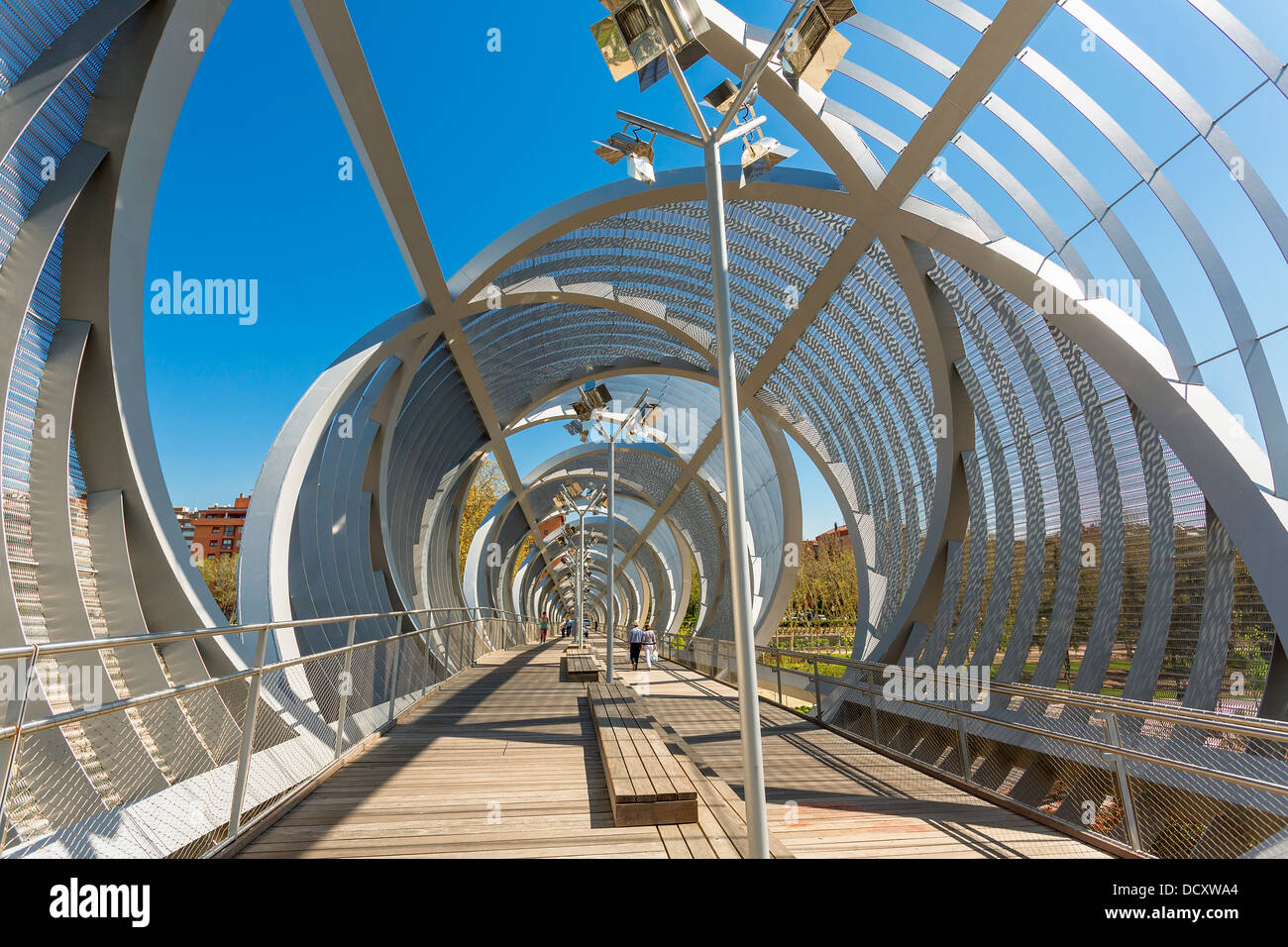 Madrid, Puente Monumental de Arganzuela Stockfoto