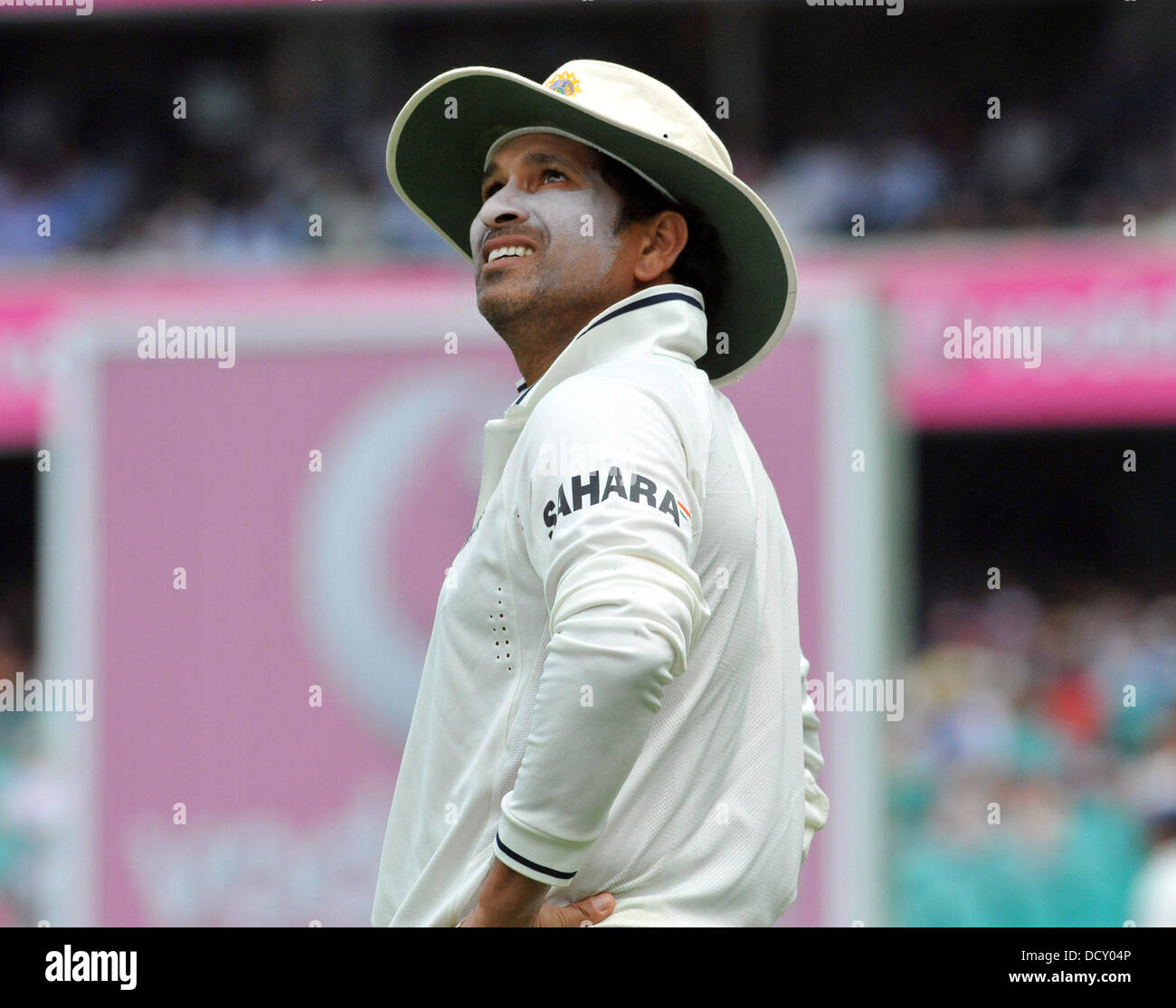 Sachin Tendulkar zweiten Testspiel zwischen Australien Vs. Indien auf dem Sydney Cricket Ground - Tag 2 Sydney, Australien - 04.01.12 Stockfoto
