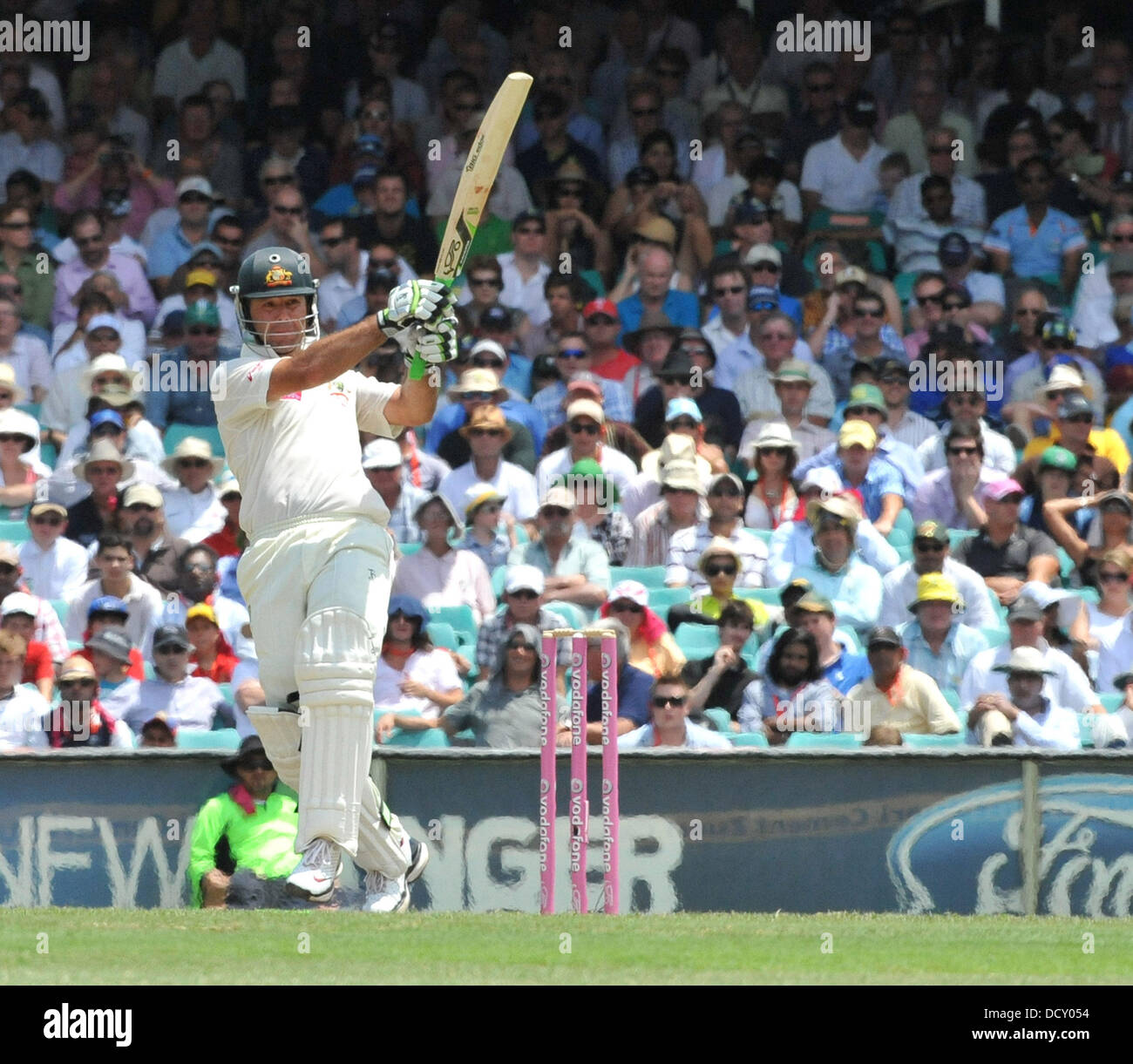 Ricky Ponting Fledermäuse während der zweiten Testspiel zwischen Australien Vs. Indien auf dem Sydney Cricket Ground - Tag 2 Sydney, Australien - 04.01.12 Stockfoto