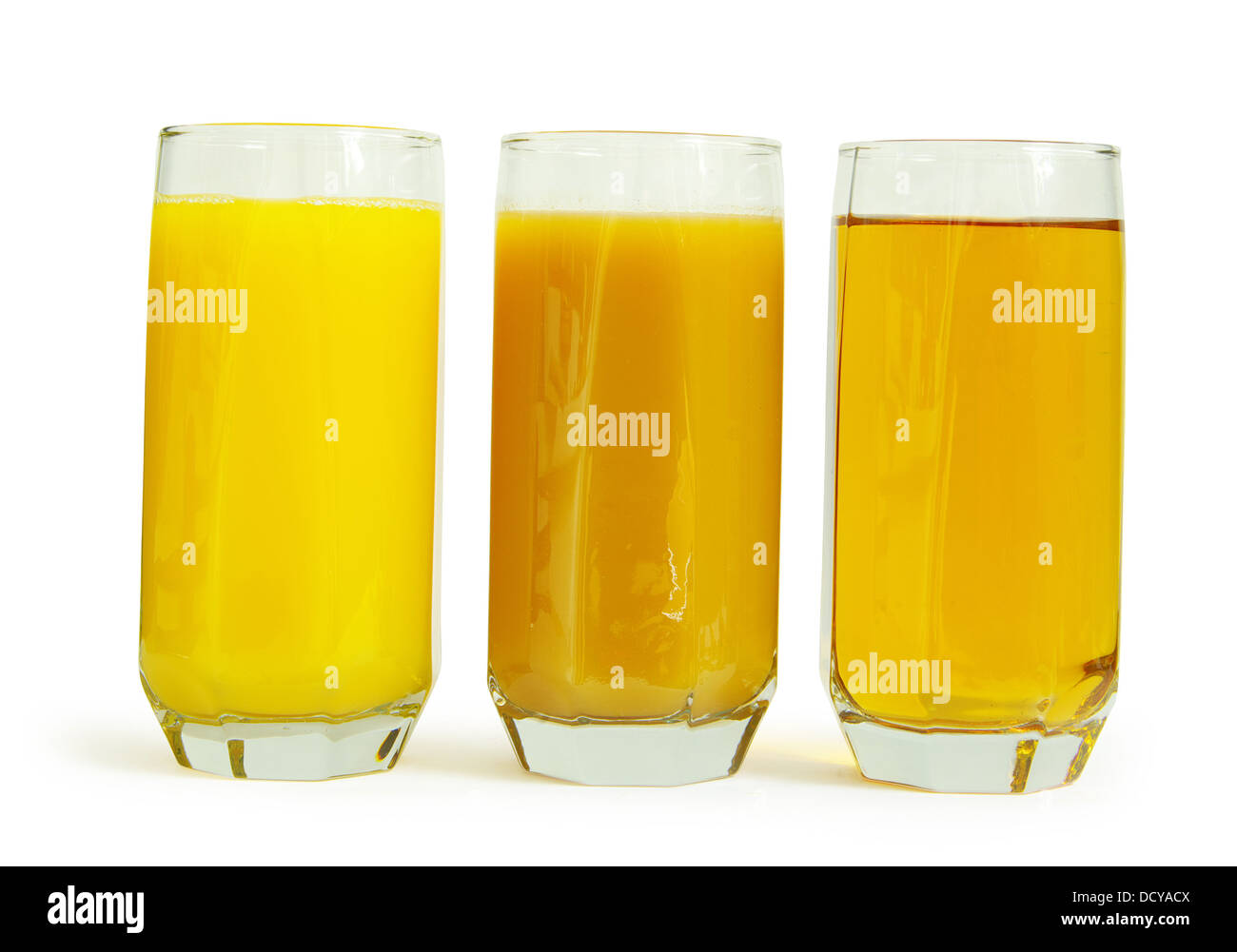 Saft im Glas Stockfoto