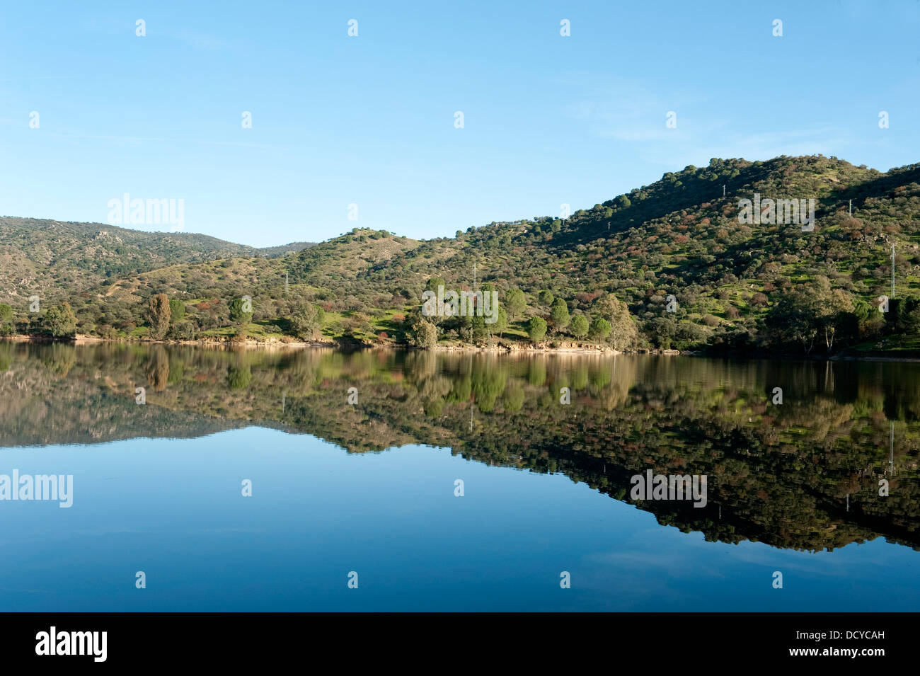 Reservoir Naturpark Sierra de Andújar Andalusien Spanien Stockfoto