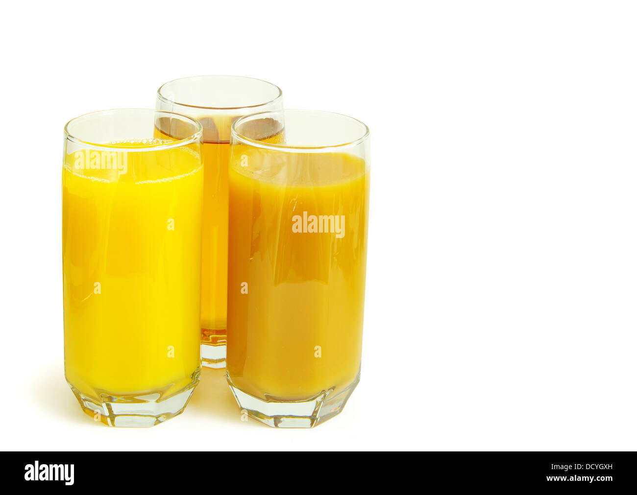 Saft im Glas Stockfoto