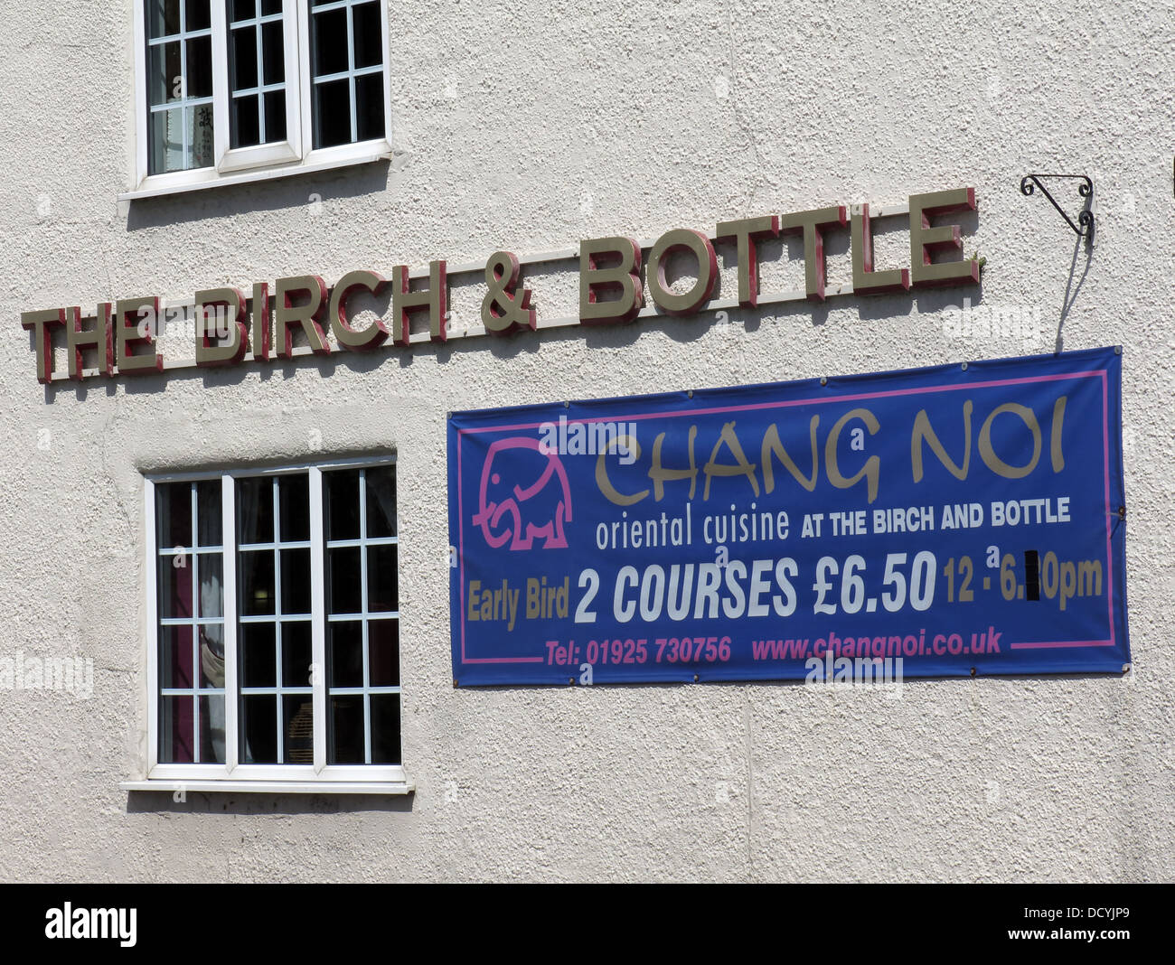 Die Birke und Flasche unteren Stretton, Northwich Rd, Higher Whitley, Warrington WA4 4PH Stockfoto