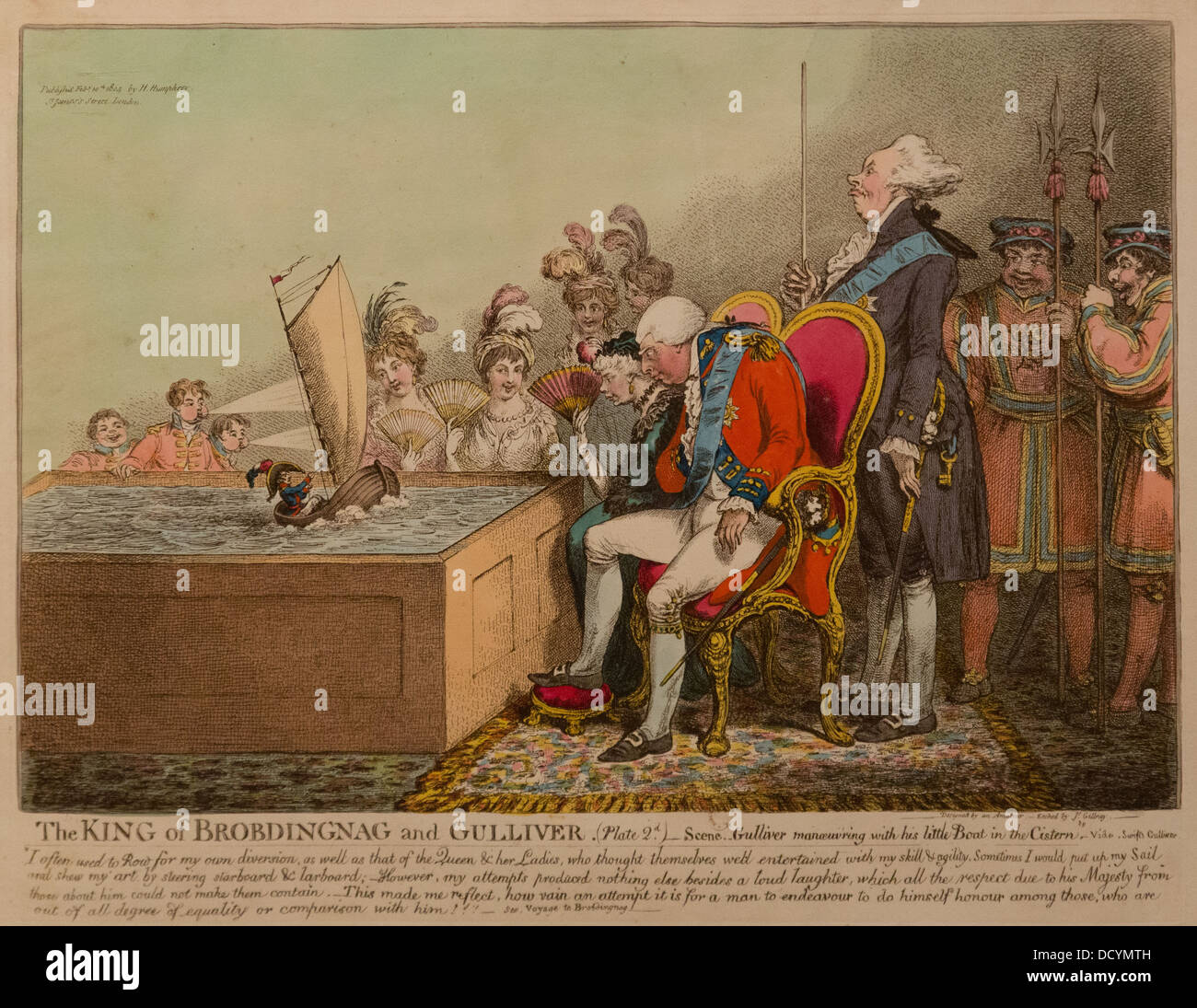 19. Jahrhundert - der König von Brobdingnag und Gulliver - James Gillray (1804) Philippe Sauvan-Magnet / aktive Museum Stockfoto