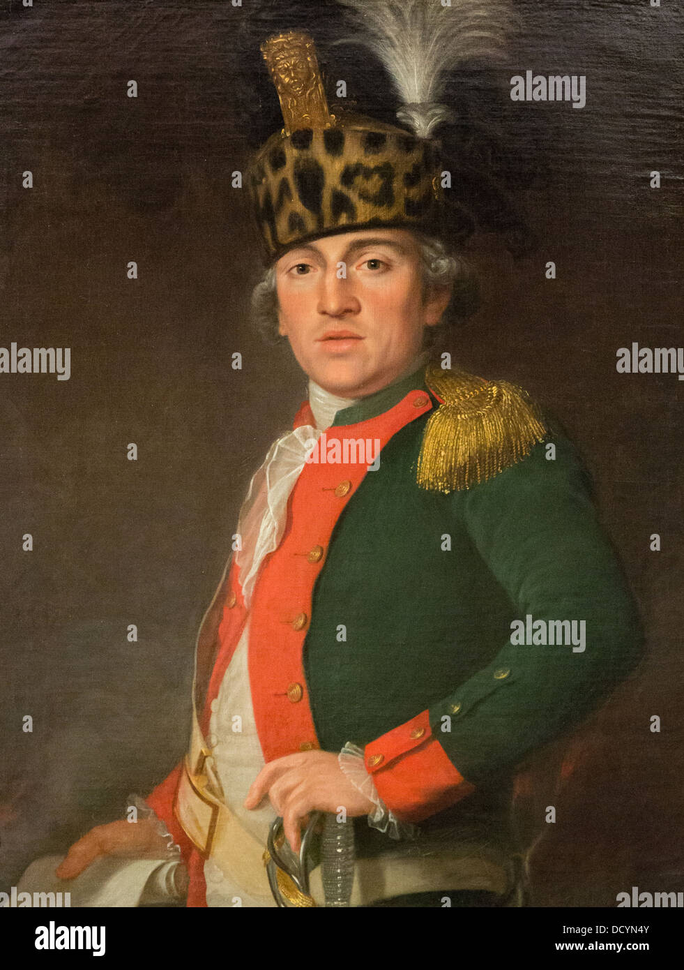 18. Jahrhundert - Monsieur de Roque, Major im Regiment der Infanterie von Condé - anonym (1779) - Musée de l'Armée Öl auf Leinwand Stockfoto
