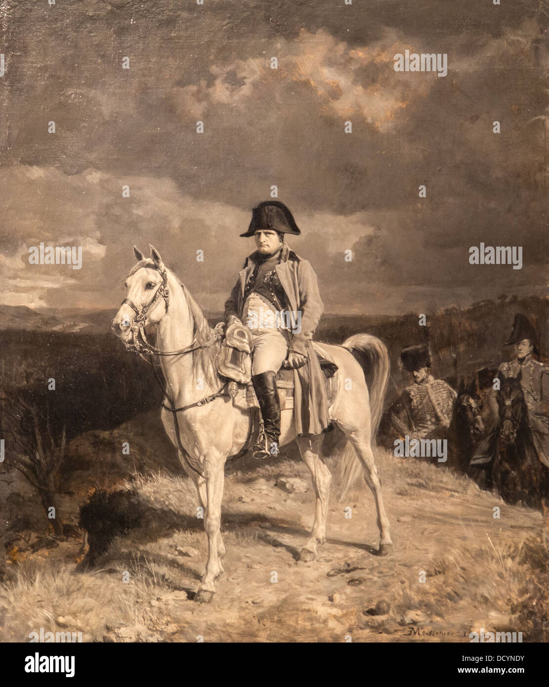 19. Jahrhundert - Napoleon 1814 - Jean-Louis Ernest Meissonier (1863) - Paris Frankreich - Öl auf Leinwand Stockfoto