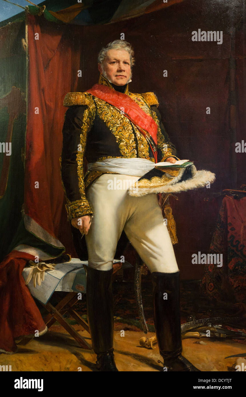 19. Jahrhundert - der Maréchal Nicolas-Joseph Maison - Léon Cogniet (1830) - Musée de L'Armée - Paris, Frankreich - Öl auf Leinwand Stockfoto