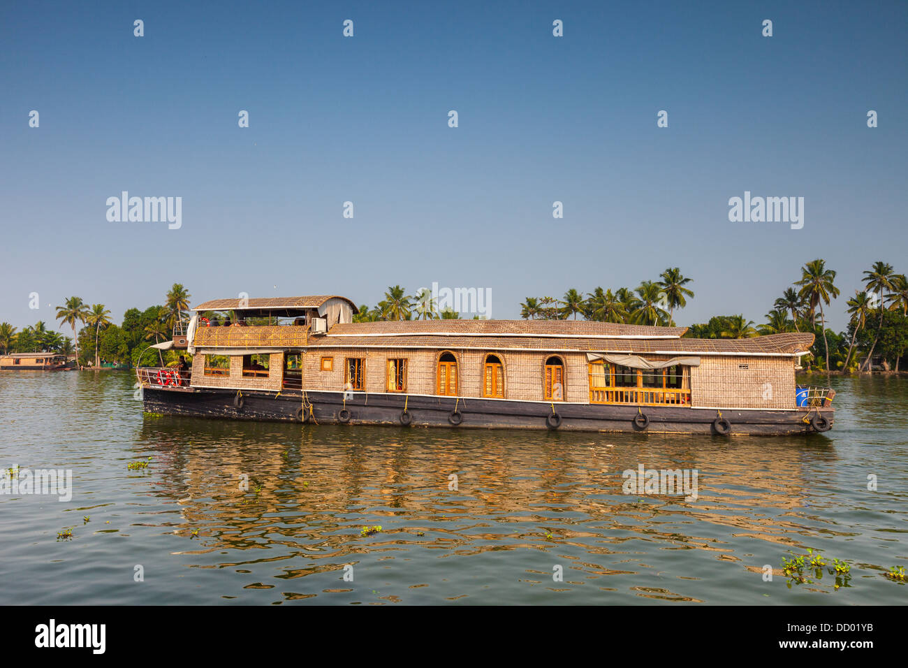 Kreuzfahrt-Hausboote auf den Seen von Kerala. Süd-Indien Stockfoto