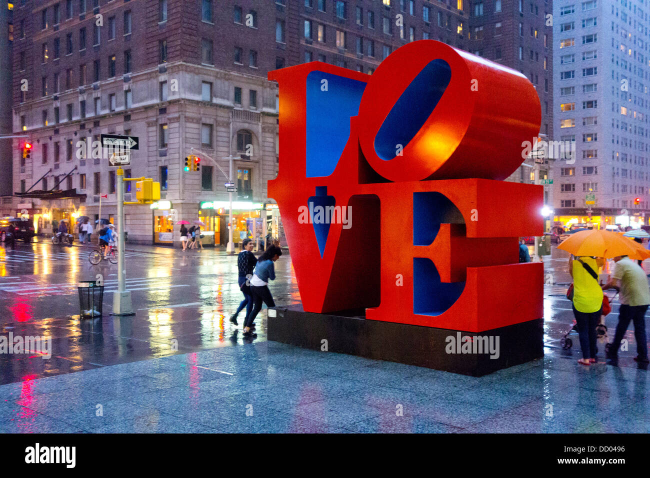 Liebe-Skulptur von Robert Indiana in New York City Stockfoto