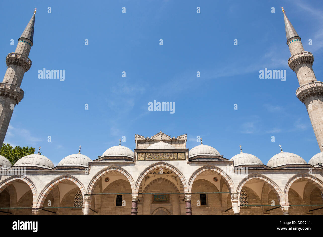 Süleymaniye-Moschee, vom Innenhof, Istanbul, Türkei Stockfoto