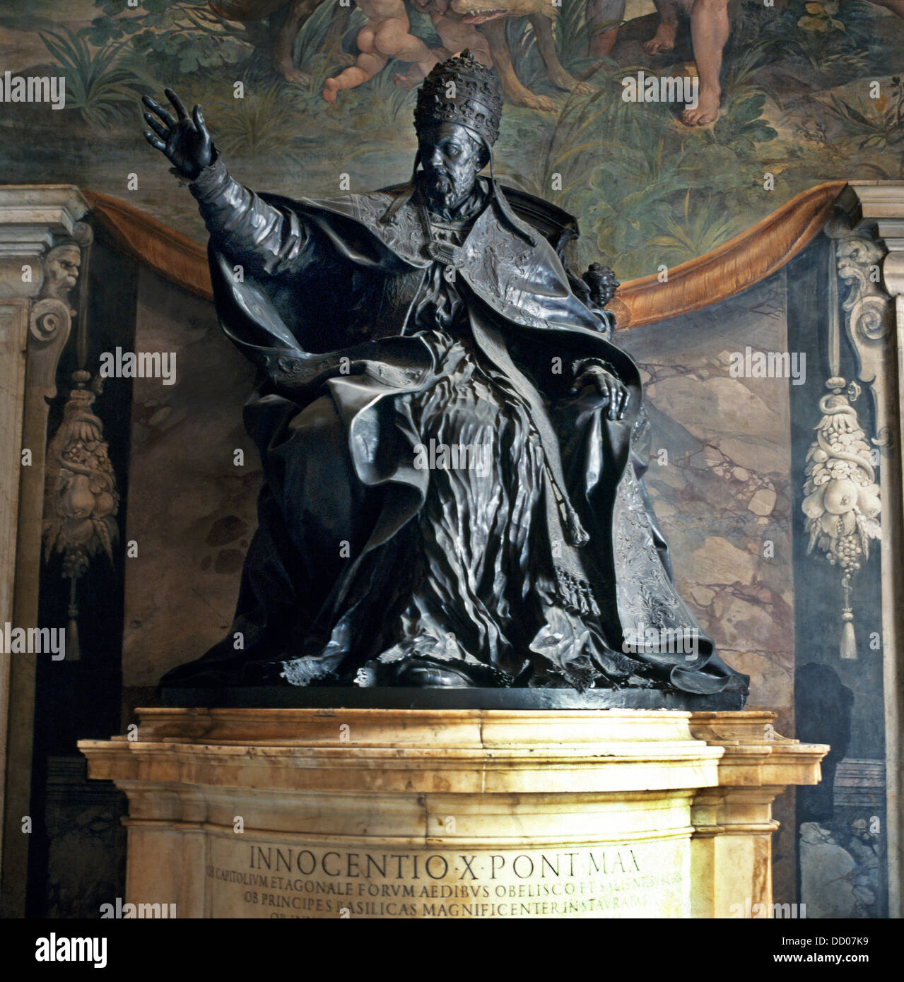 Rom Italien Capitoline Museum Papst Innocentio X Statue Stockfoto