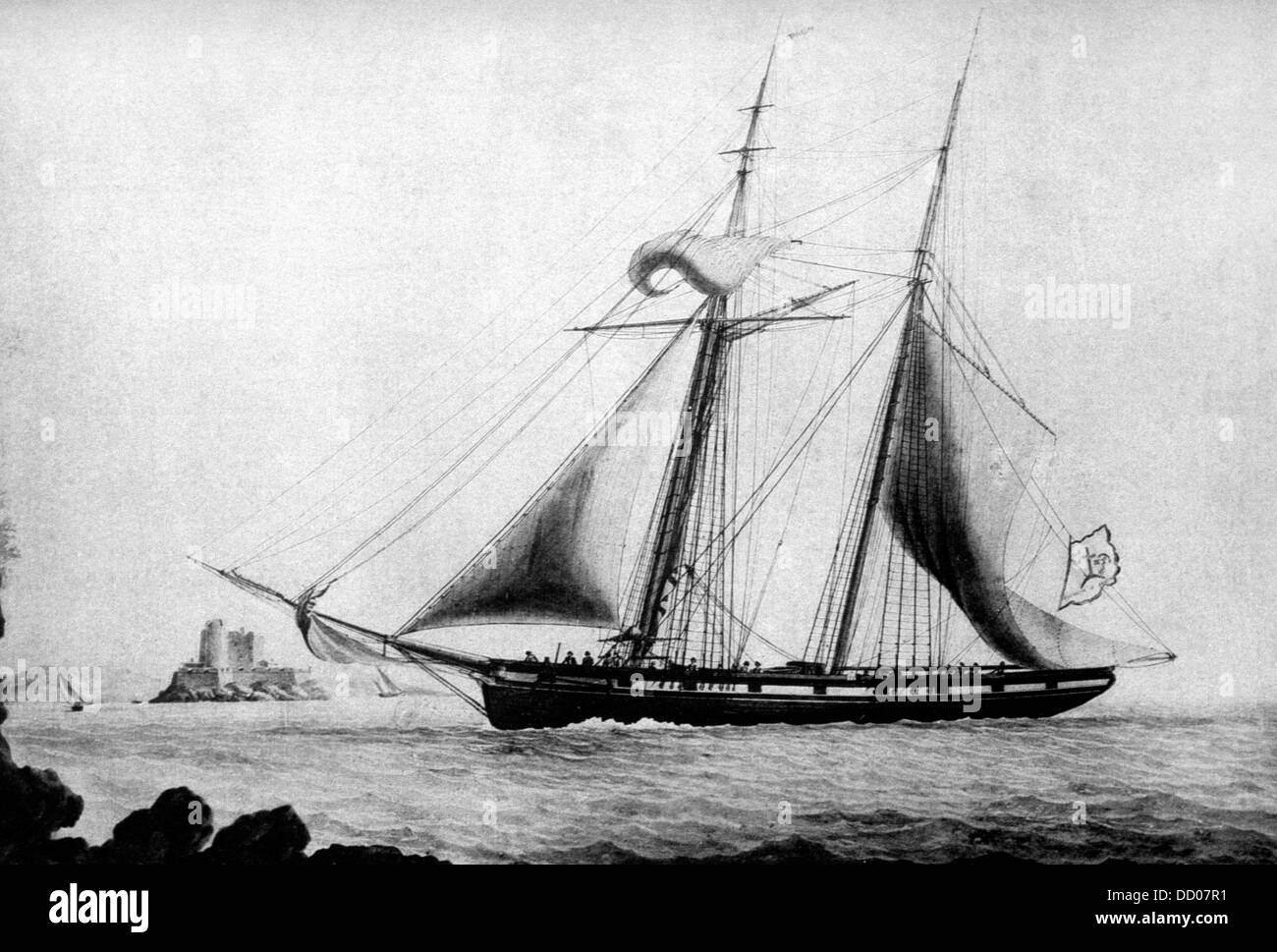 Schiff der griechischen Revolution 1821 die verwendet von den revolutionären Trepsihori Stockfoto