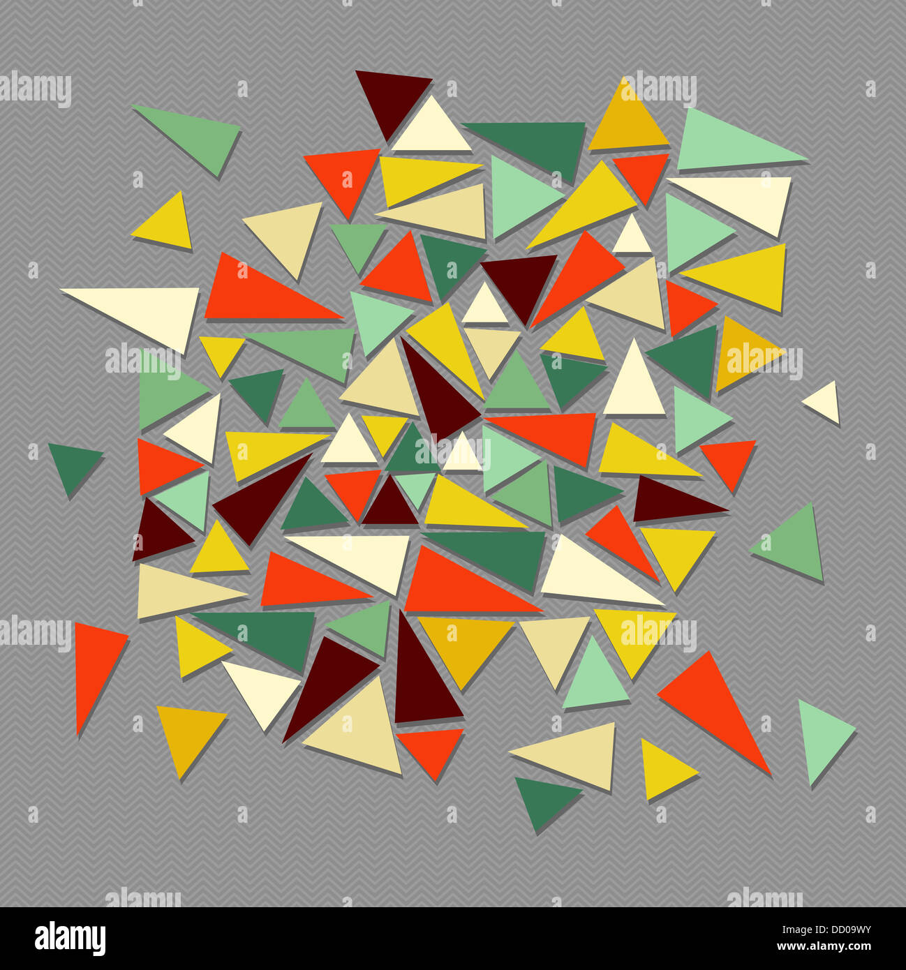 Ungewöhnlichen Retro-Hipster Dreieck Zusammensetzung Hintergrund. Vektor-Datei für die einfache Bearbeitung geschichtet. Stockfoto