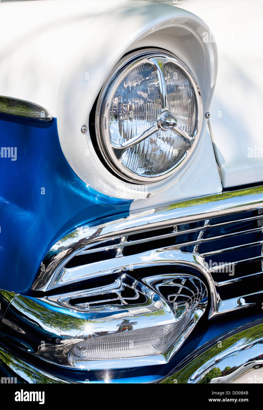 Close-up Details auf einem Oldtimer; Marieville, Quebec, Kanada Stockfoto