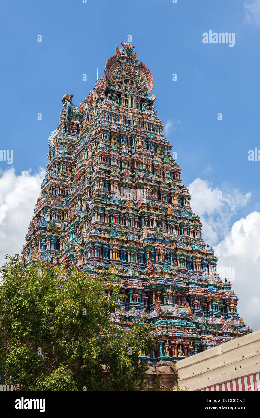 Der große indische Tempel in Tamil Nadu Stockfoto