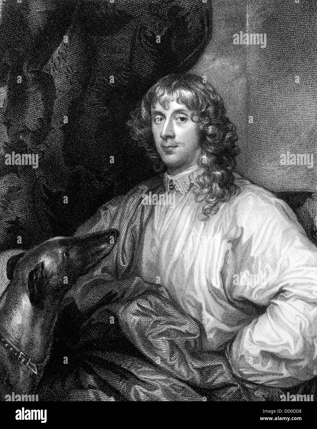 James Stewart, 1. Duke of Richmond (1612-1655) auf Kupferstich aus dem Jahr 1827. Schottischer Adliger. Stockfoto