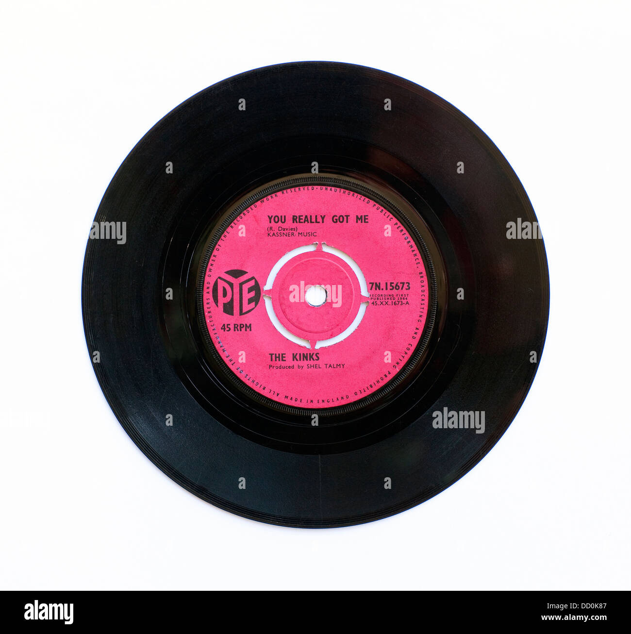 The Kinks - Sie Really Got Me, 7' single auf Pye Records (Neuauflage) Stockfoto