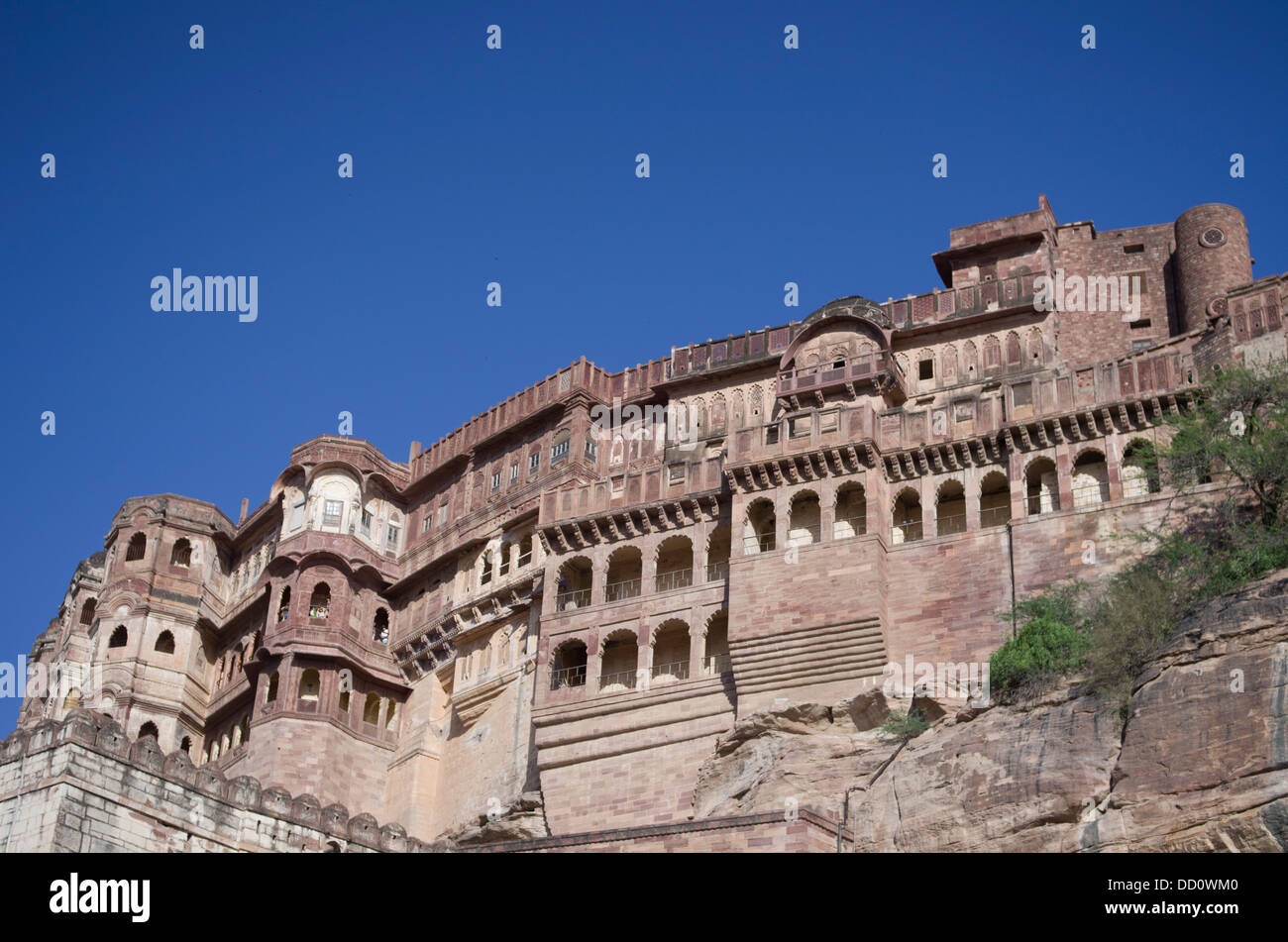 Meherangarh Fort - Jodhpur, Rajashtan, Indien Stockfoto