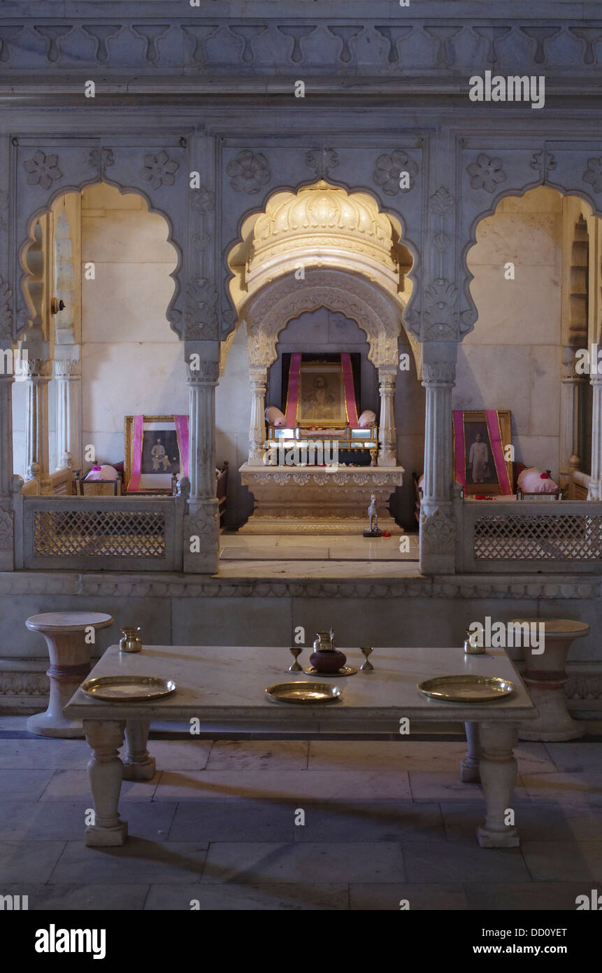 Jaswant Thanda Marmor Denkmal - Jodhpur, Rajashtan, Indien Stockfoto