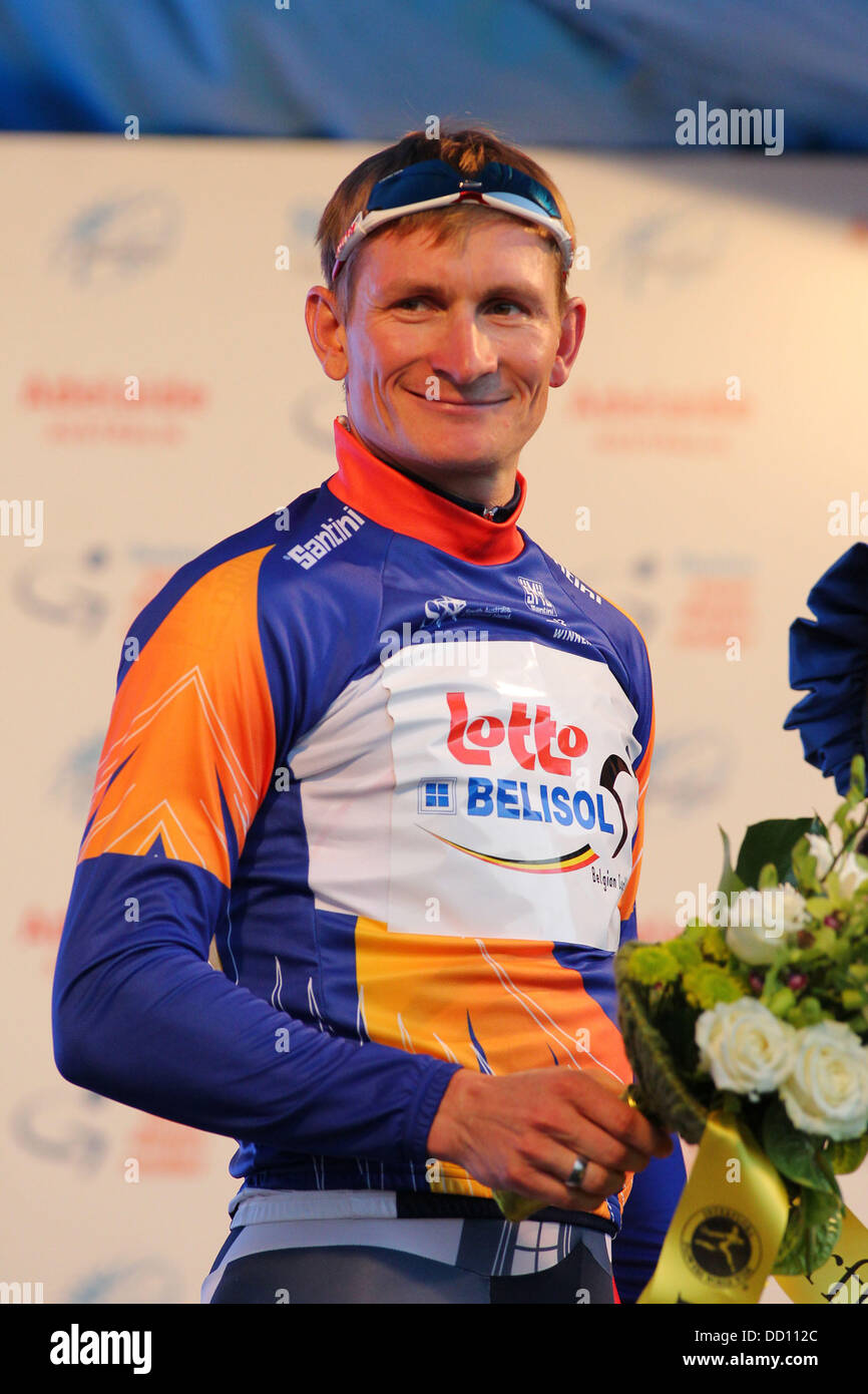 Andre Greipel (Deutschland) (Team Lotto-Belisol) - Sieger der Santos Tour Down Under Radrennen am Rymill Park Adelaide, Australien - 15.01.12 Stockfoto